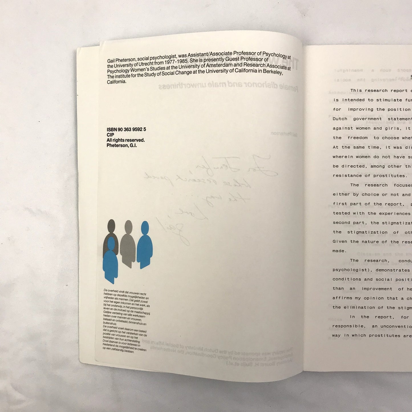 The Whore Stigma: Female Dishonor and Male Unworthiness Signed by Gail Pheterson