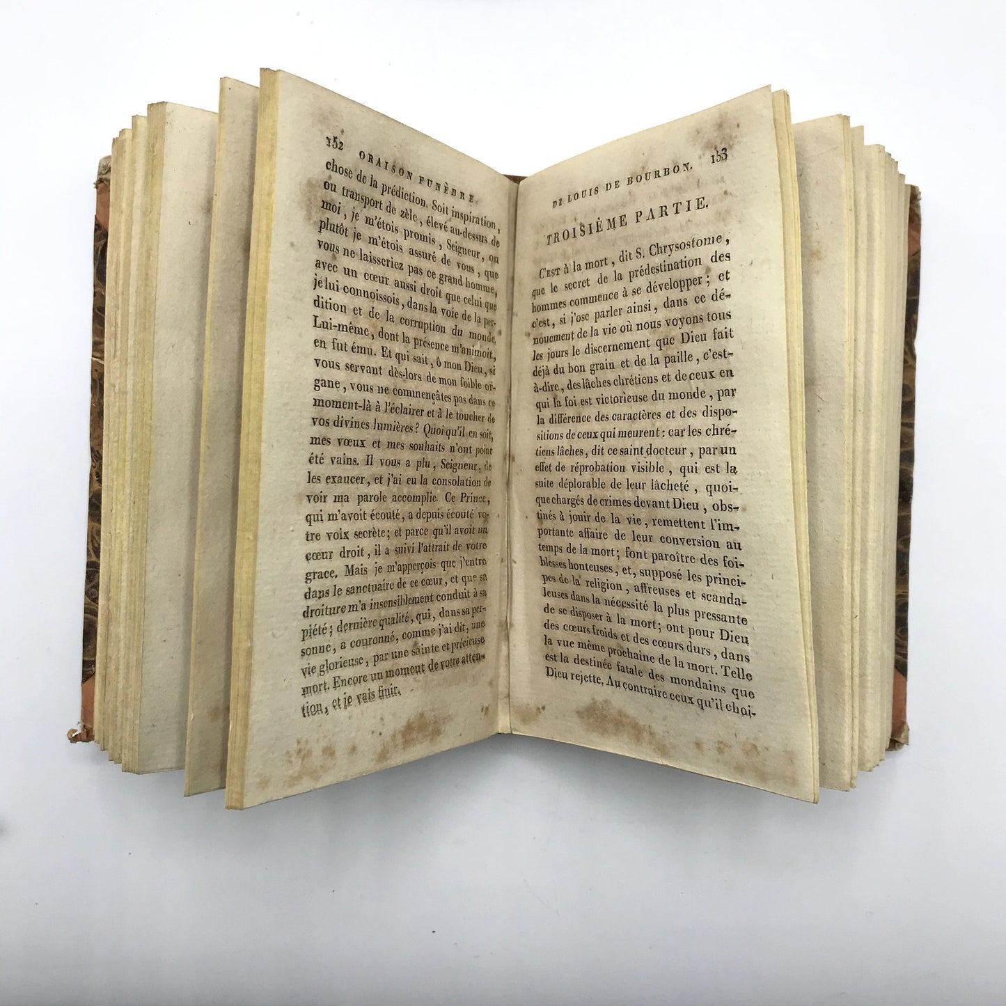 Oraisons Funebres Choisies Hardcover Decorative Antique French Book 1802