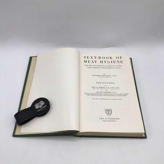 Text Book of Meat Hygiene Richard Heinrich Edelmann Inspection Reference Guide