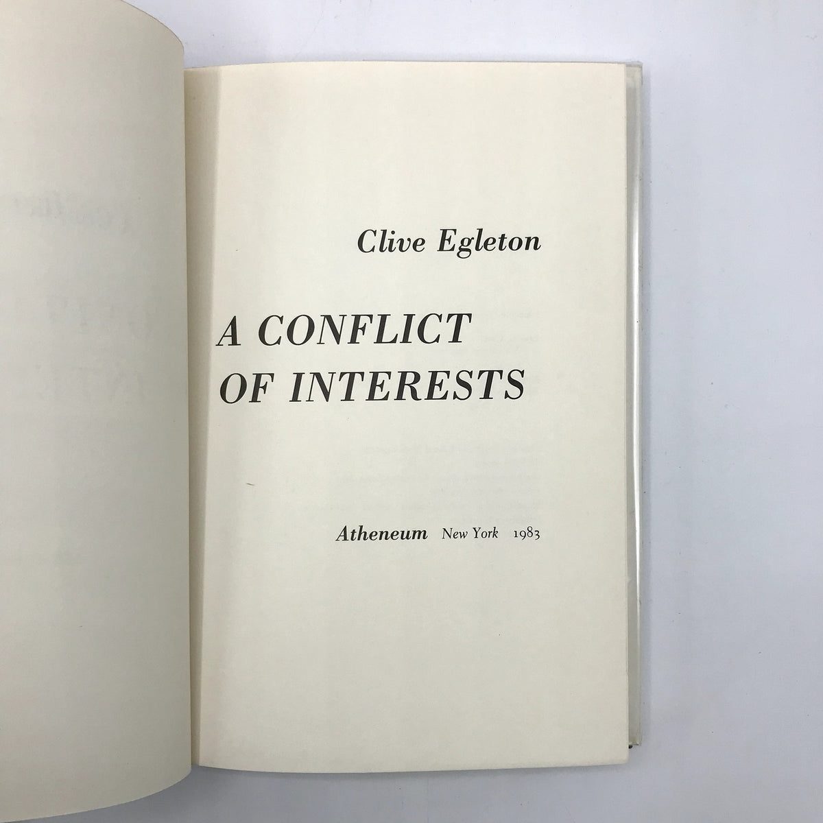 A Conflict of Interests Clive Egleton Mystery Thriller Crime Police Procedural