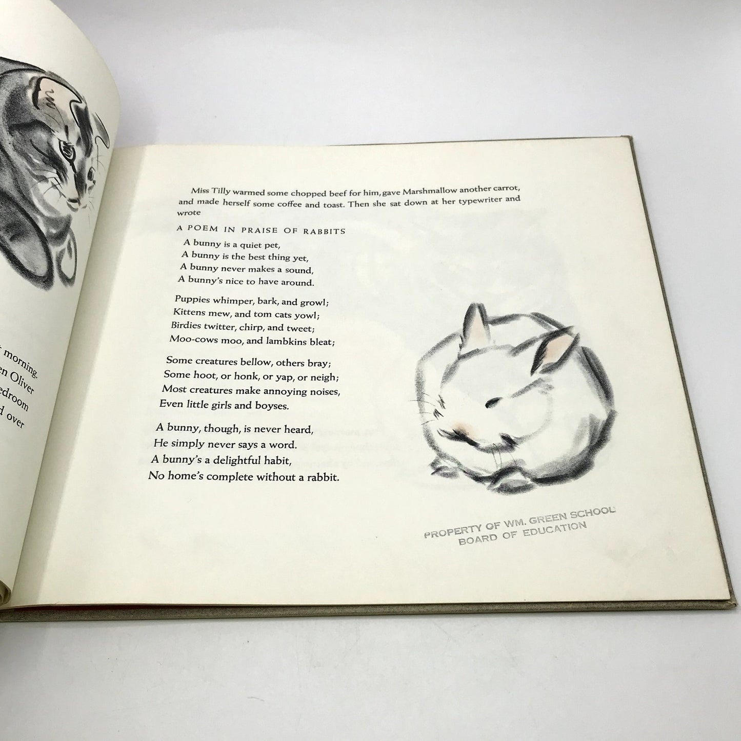 Marshmallow Rare Illustrated Hardcover by Clare Turlay Newberry 1942 1st Edition