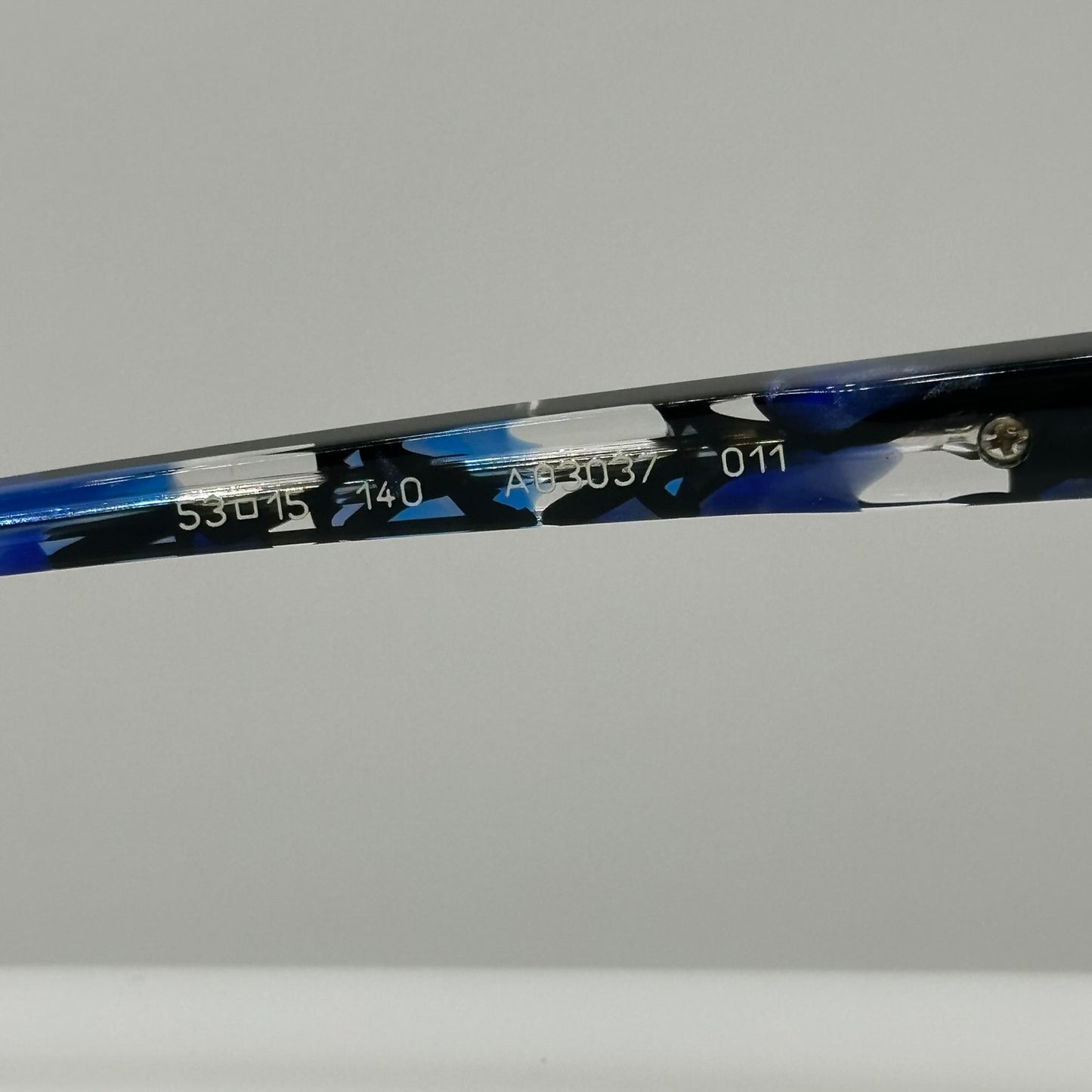 Alain Mikli A03037 011 Blue Mosaic Transparent Womens Square Frames 53-15-140