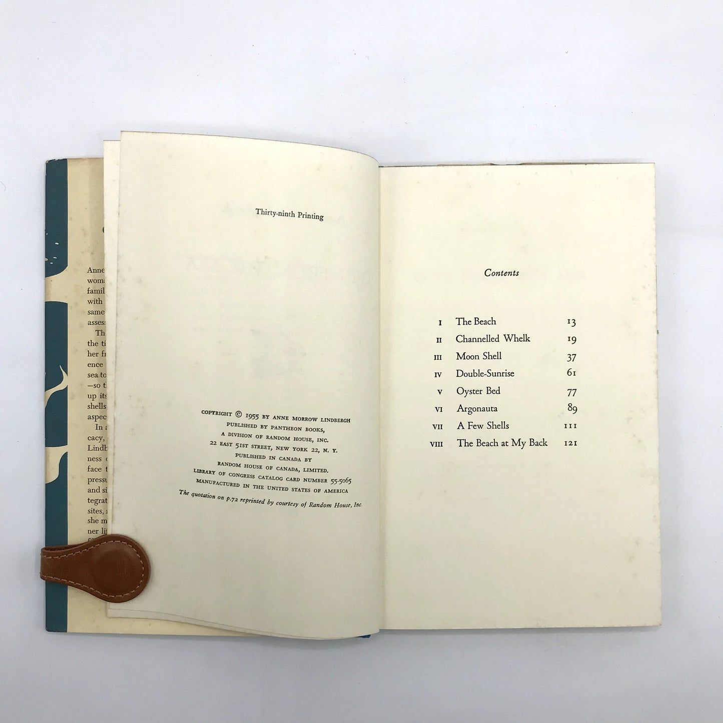 Gift From The Sea Hardcover Book Biography by Anne Morrow Lindbergh 1955