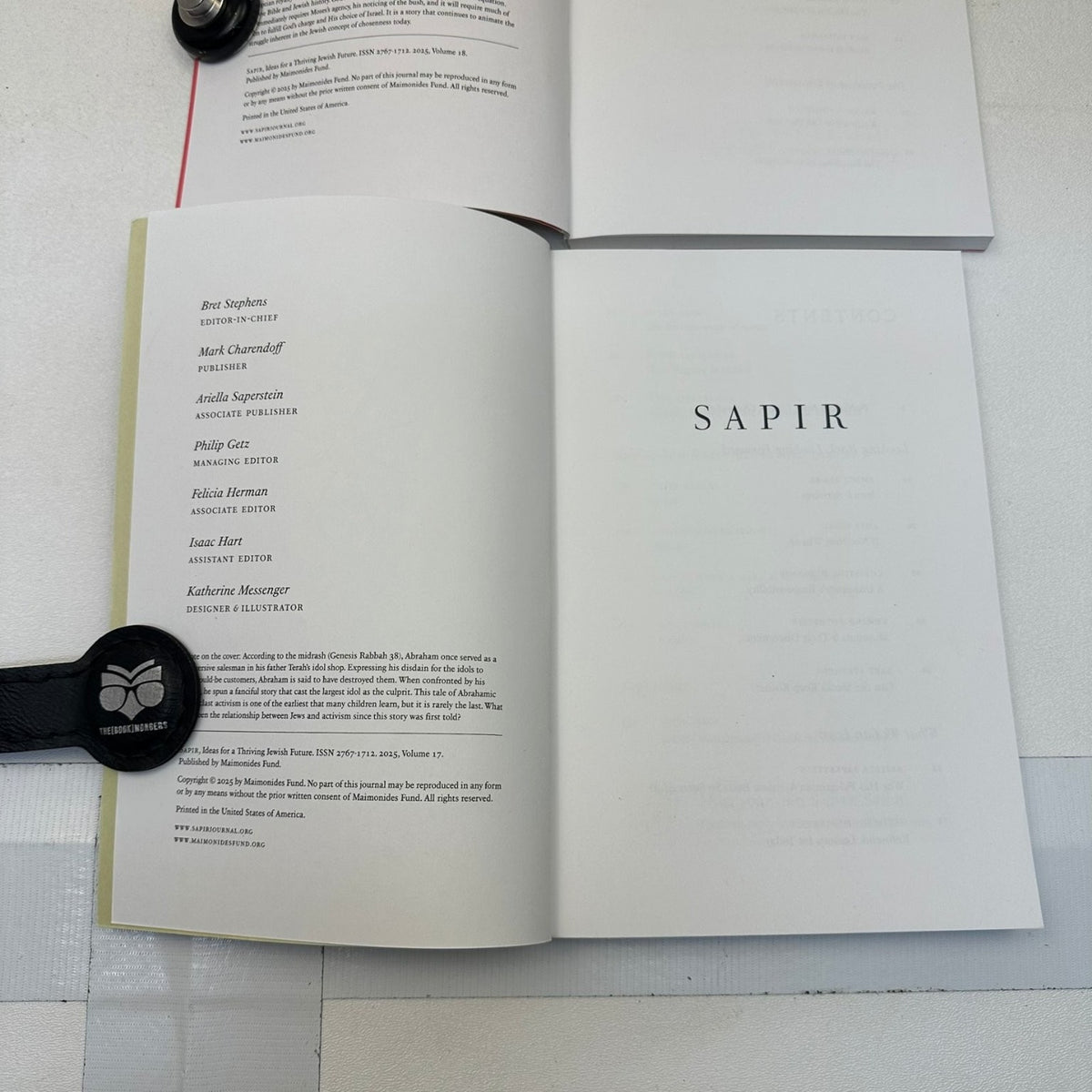 SAPIR Journal Activism Chosenness Vol 17 18 2023 Jewish Studies Maimonides Fund