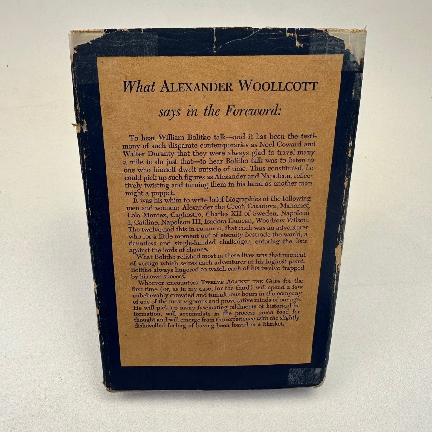 Twelve Against The Gods Bolitho 1941 Readers Club Special Edition Biography