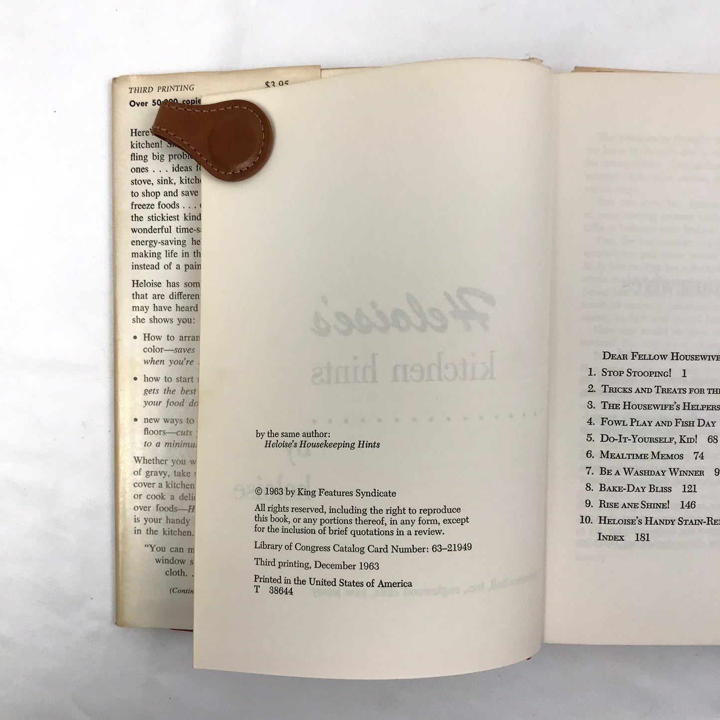 Heloise's Kitchen Hints Easy Ways To Save Time First Edition Hardcover 1963