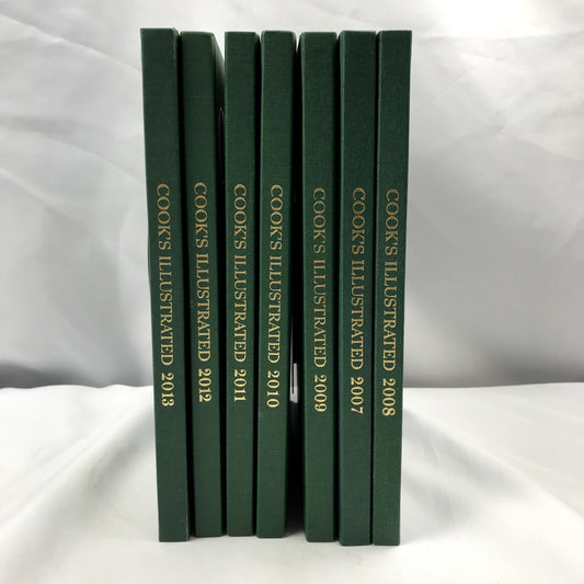Lot of 7 Cook's Illustrated 2007-13 Hardcover Books by America's Test Kitchen
