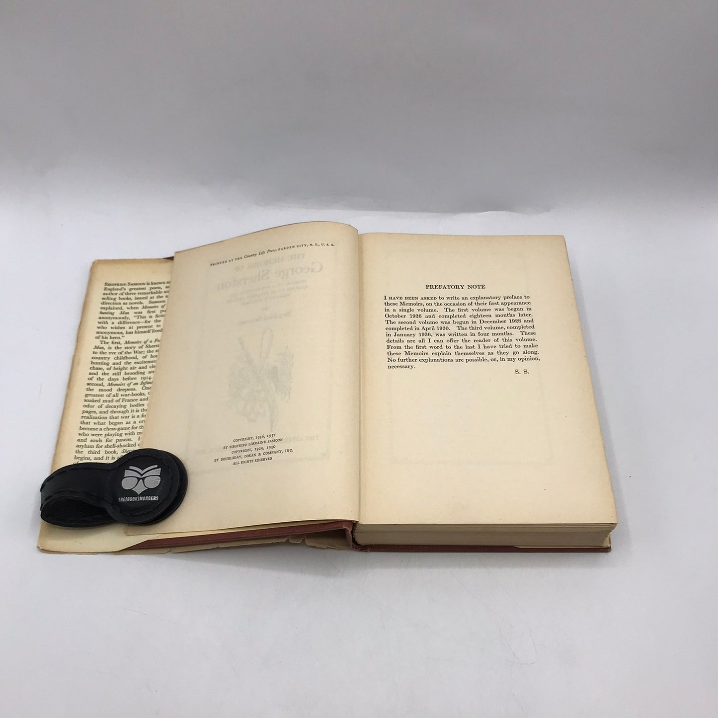 The Memoirs of George Sherston Siegfried Sassoon Autobiographical Novel 1937