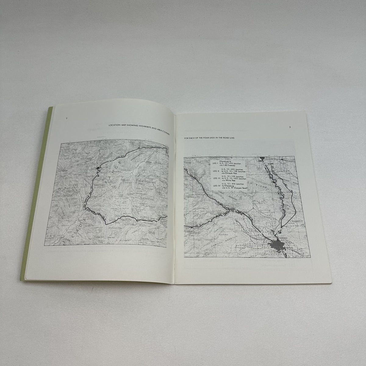 Geologic Road Log Chinook White Pass Ellensburg Yakima Highways Campbell 1975 WA