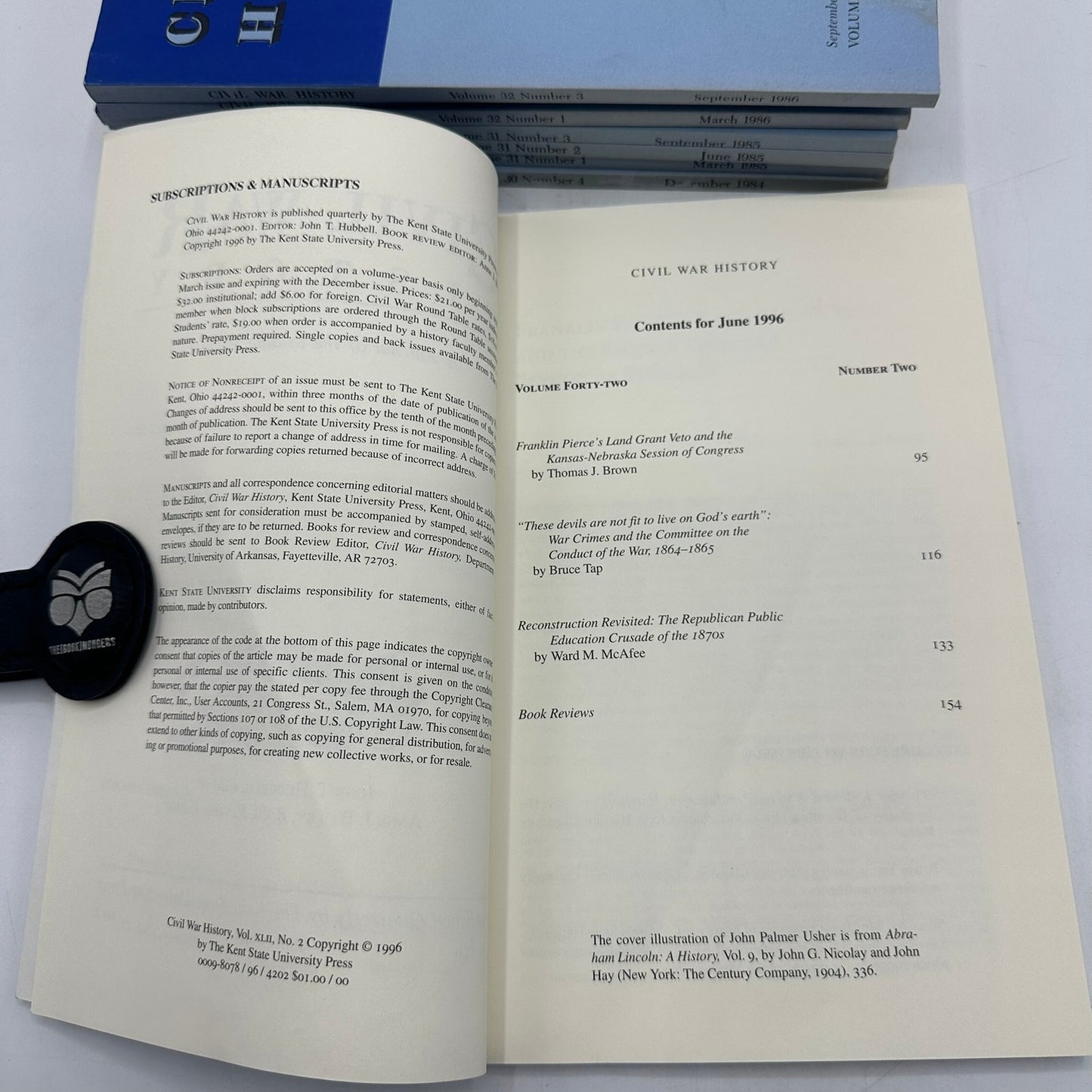 Civil War History Journal of the Middle Period Lot of 8 America Military Culture