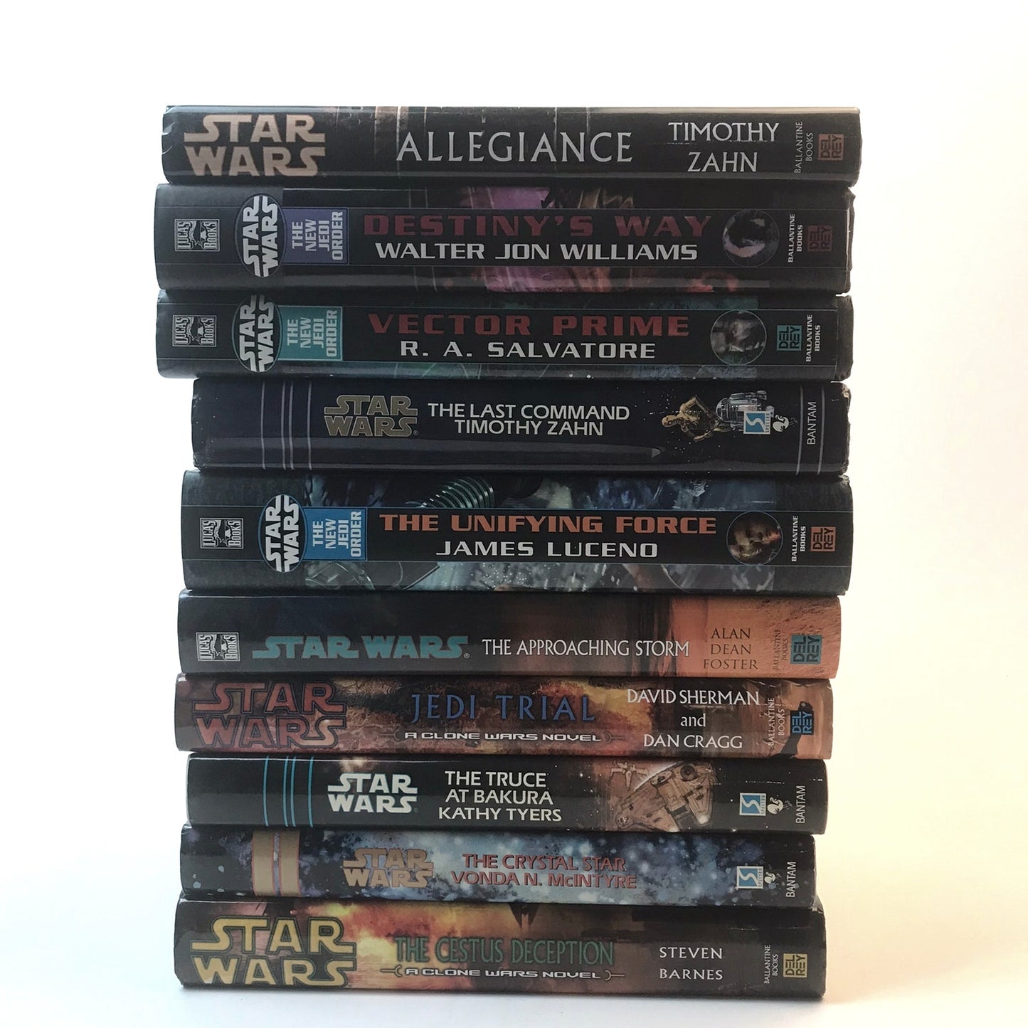 Lot of 10 Star Wars Hardcover Young Adult Sci-Fi Novels Del Ray & Bantam Books
