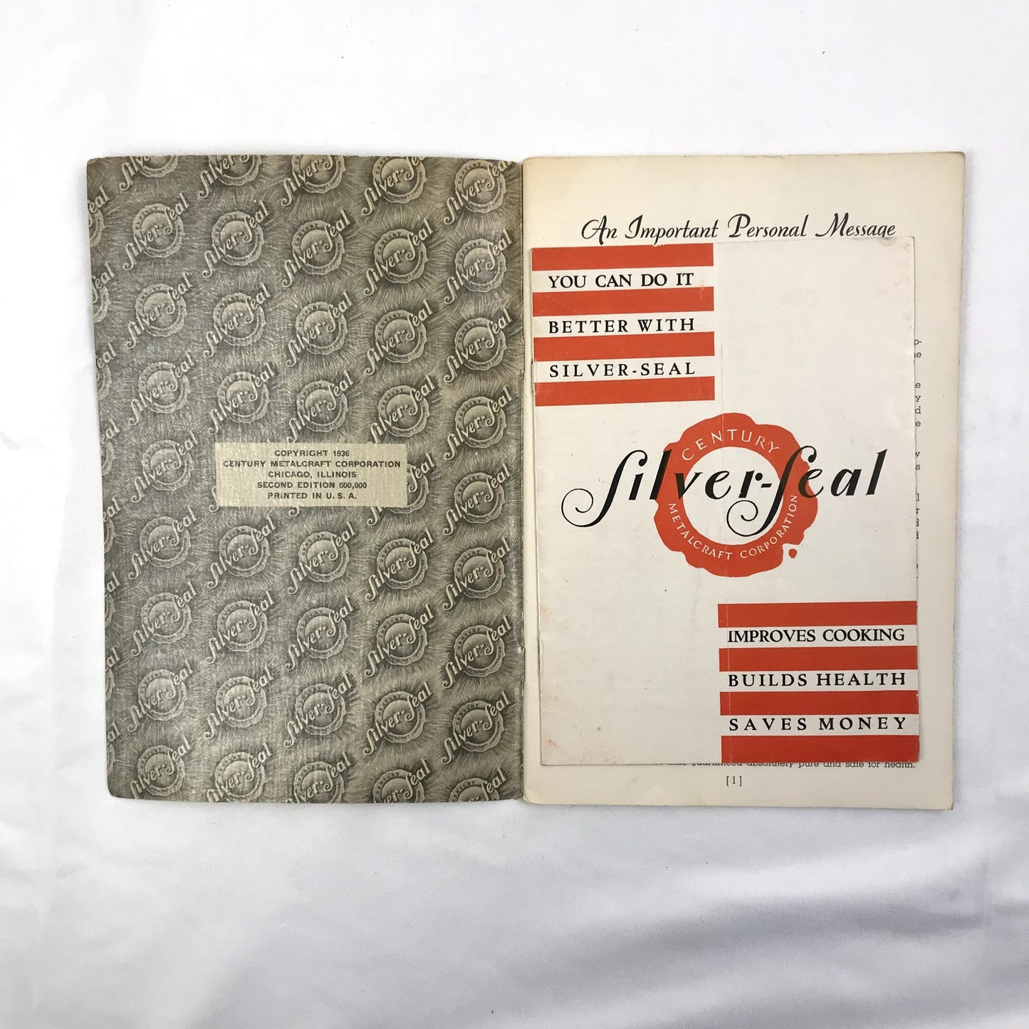Simplified Healthful Food Preparation: Silver-Seal Century Metalcraft Co 1936