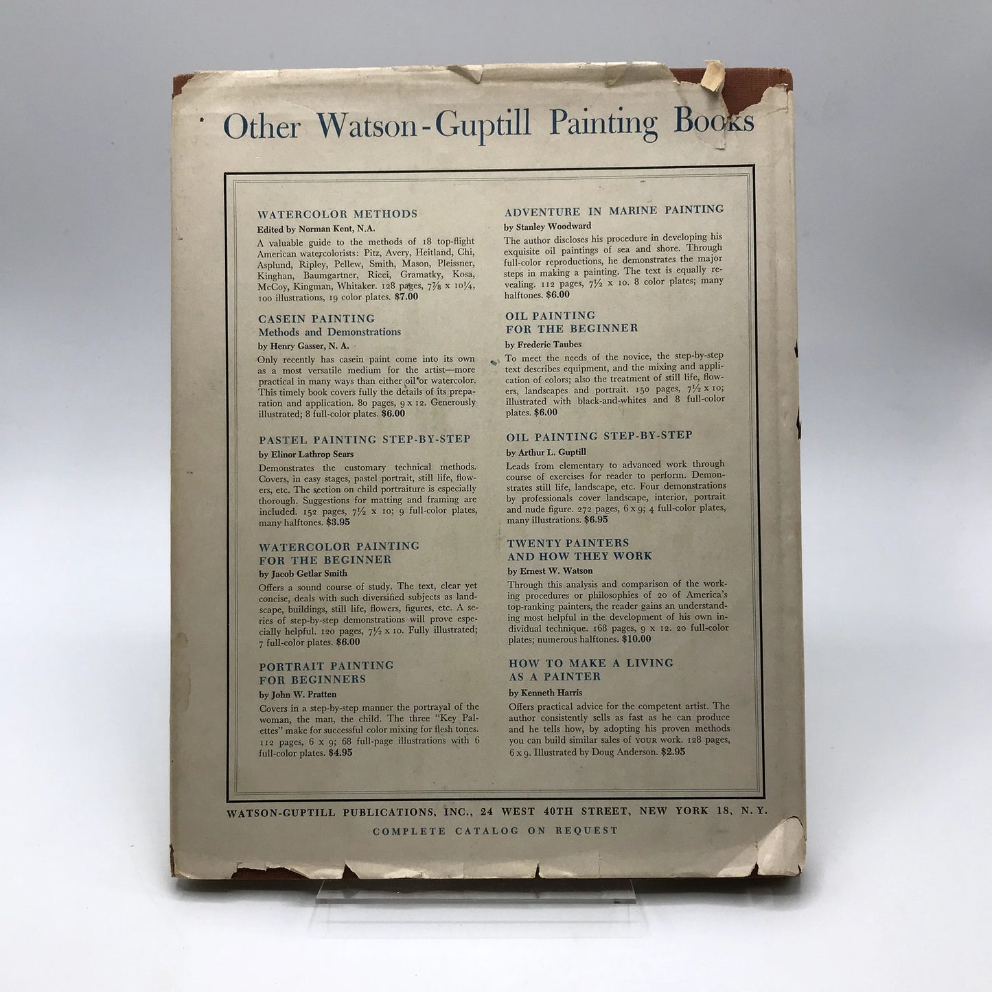 Seascapes & Landscapes in Watercolor Norman Kent Hardcover Illustrated Book 1956