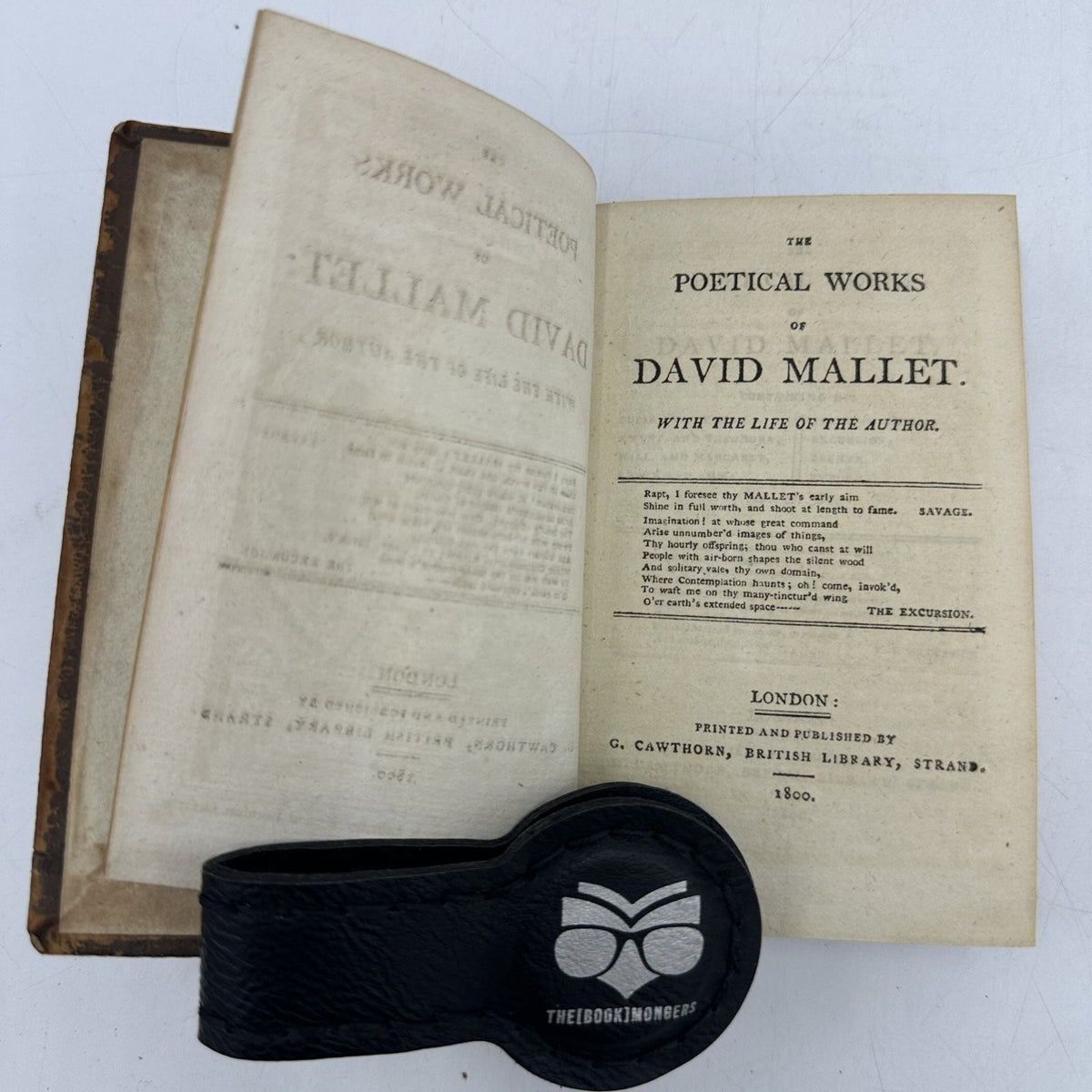 Poetical Works David Mallet 1800 Poetry G. Cawthorn London Antique Book