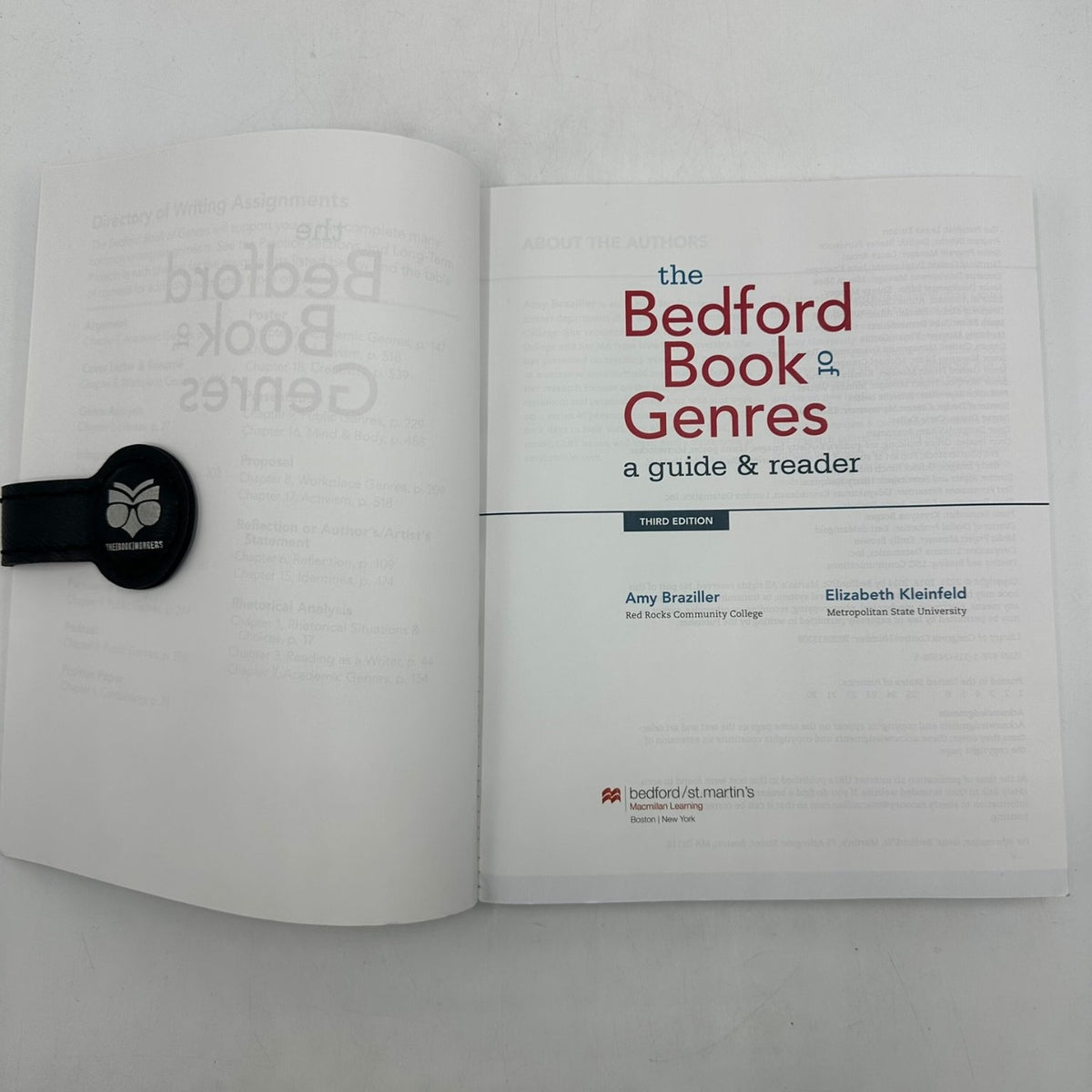 The Bedford Book of Genres Braziller Kleinfeld 2021 Third Edition Guide & Reader