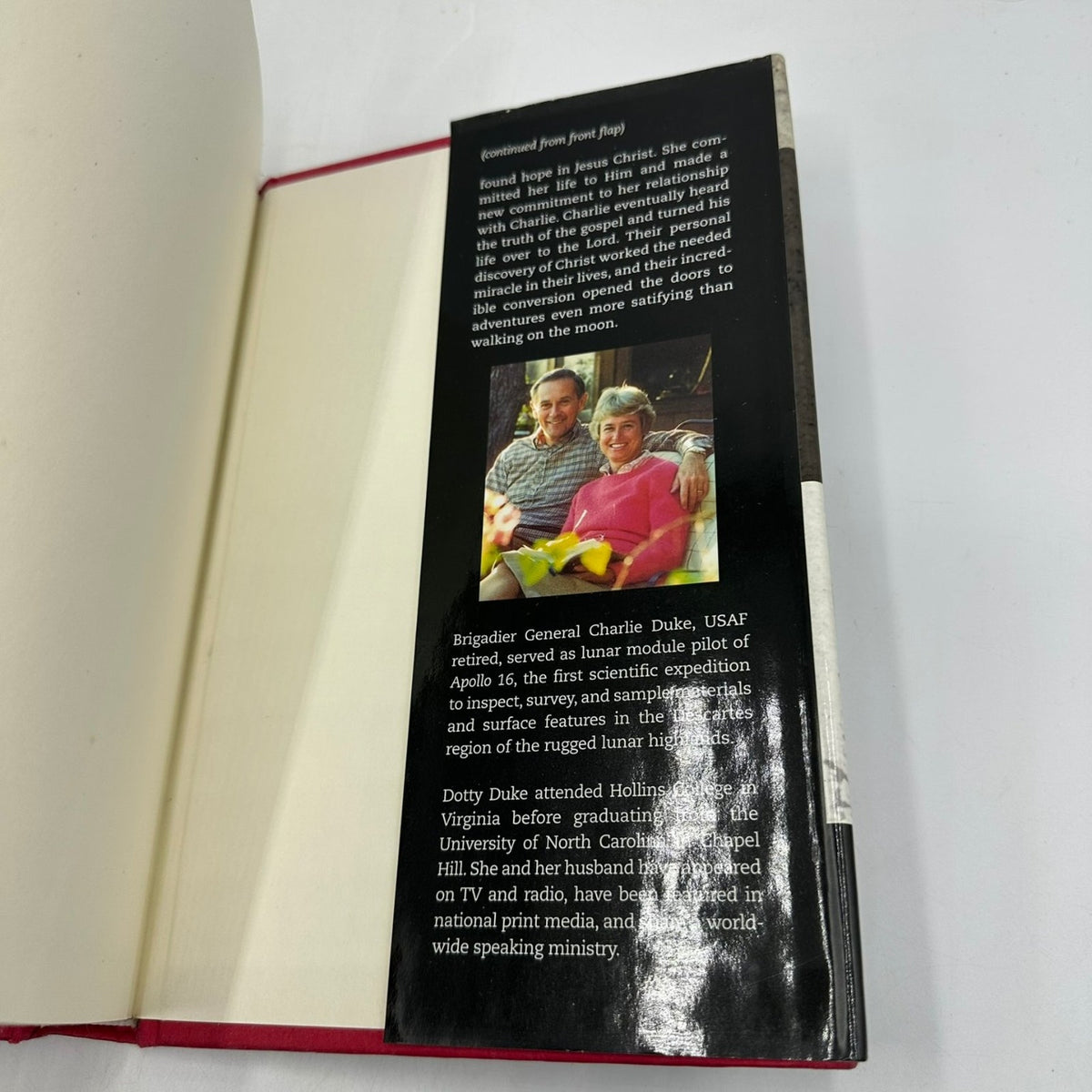 Moonwalker Charlie & Dotty Duke 1990 SIGNED Astronaut NASA Dust Jacket