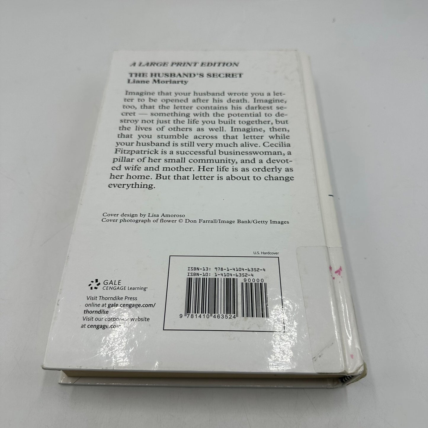 Husbands Secret Liane Moriarty Large Print Contemporary Women's Domestic Fiction