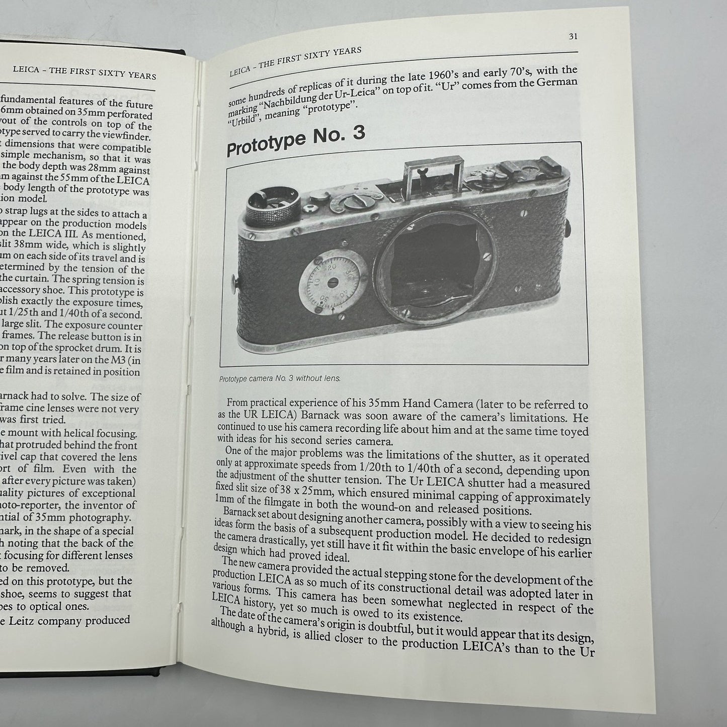 Leica The First Sixty Years by G. Rogliatti Hove Foto Books 1985 Cameras