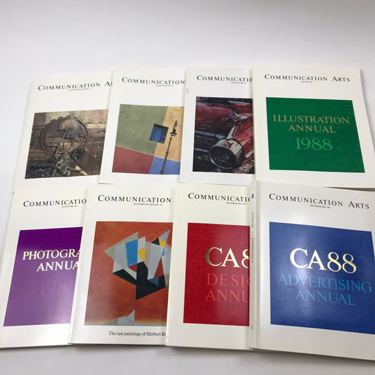 Communication Arts Magazine Complete 1988 Set of 8 Issues Visual Art Photography
