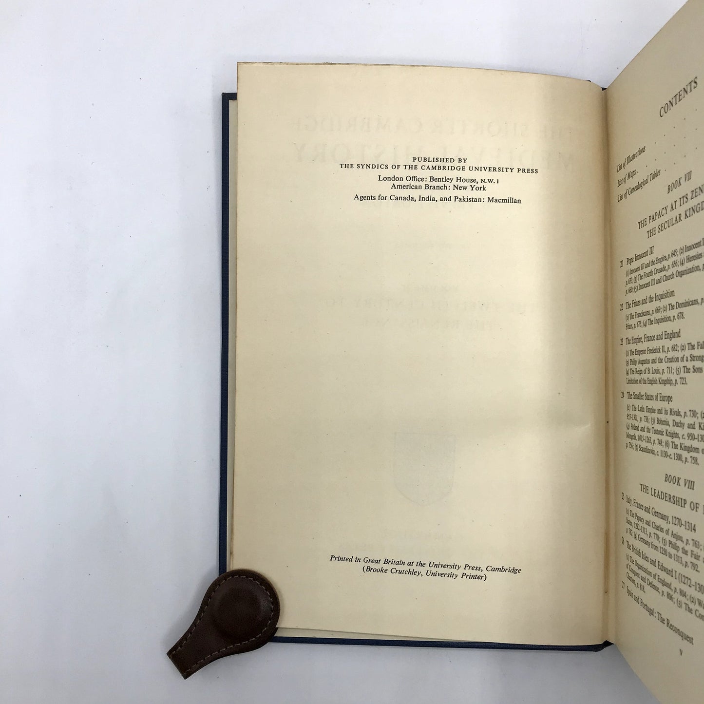 The Shorter Cambridge Medieval History in 2 Volumes by C. W. Previté-Orton 1952