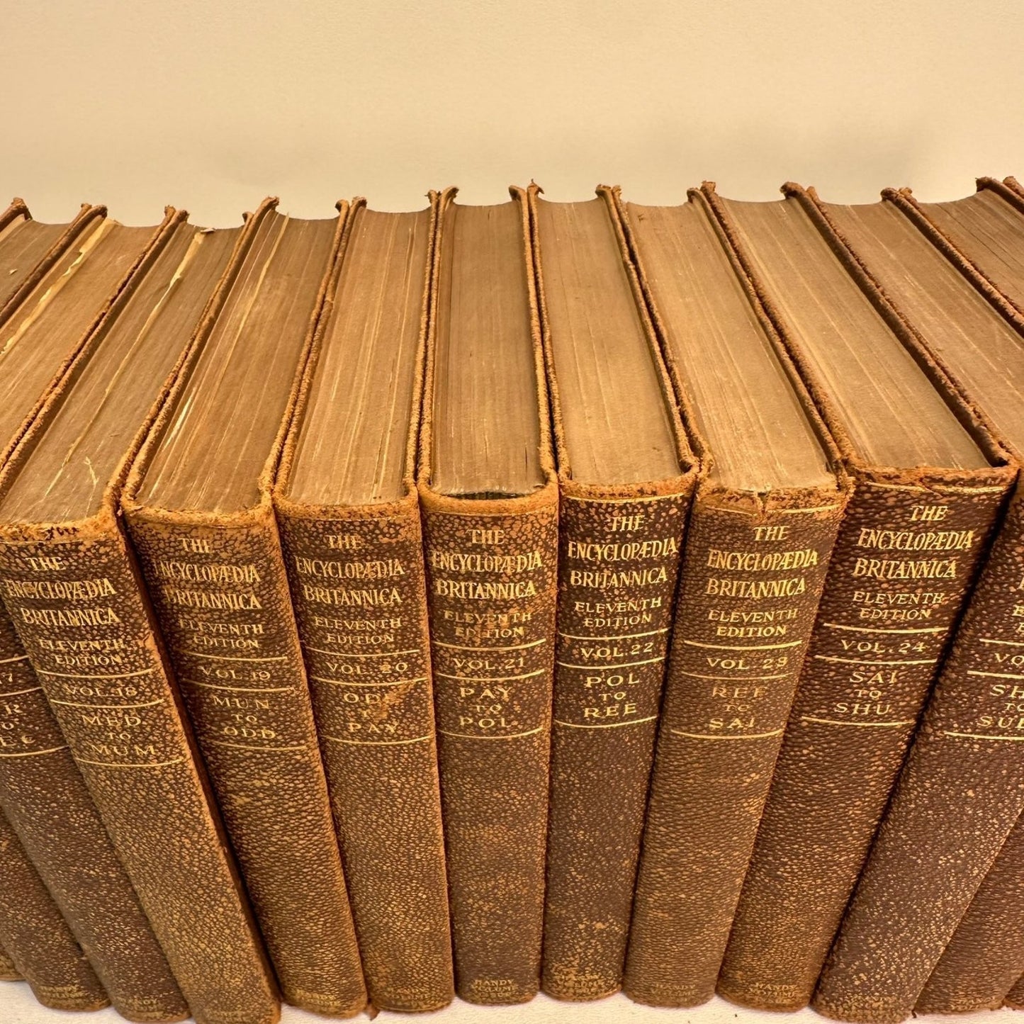 Encyclopaedia Britannica Eleventh Edition 29 Vol 1910 Leather Antique Reference
