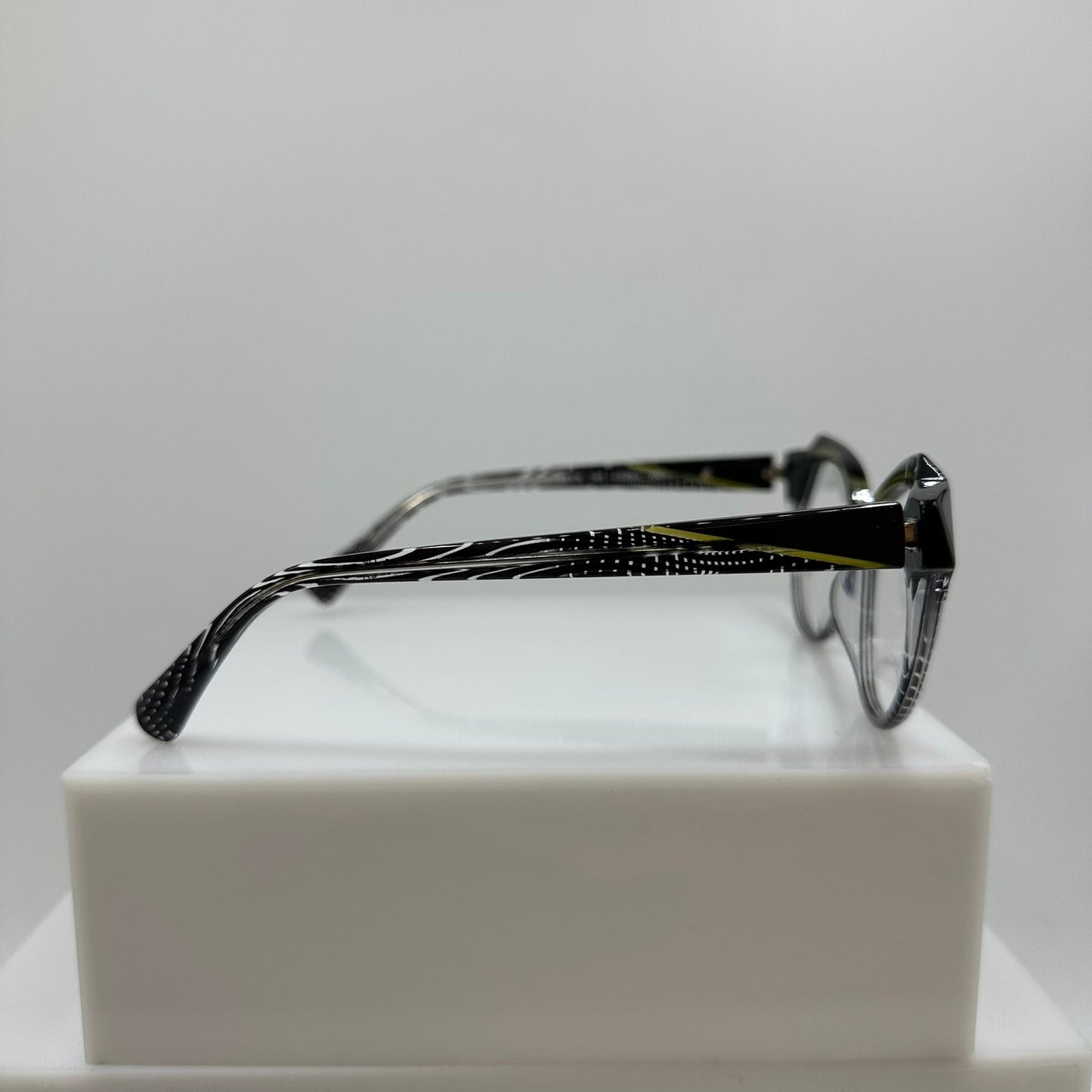 Alain Mikli A03153 002 Black Crystal Yellow Noir Womens Eyeglass Frame 53-16-140