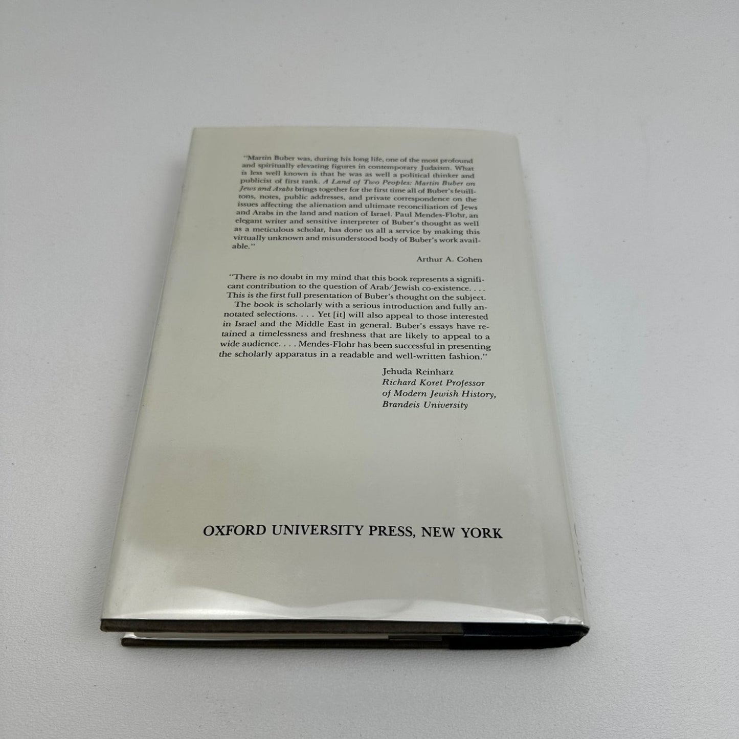 A Land of Two Peoples Martin Buber 1983 First Printing Jews Arabs Oxford