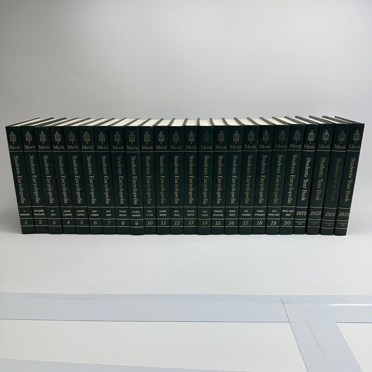 Merit Students Encyclopedia 1971 Full Set 20 Volumes + 3 Yearbooks
