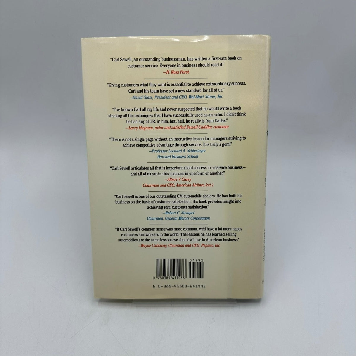 Customers for Life Carl Sewell 1990 First Edition Signed Business
