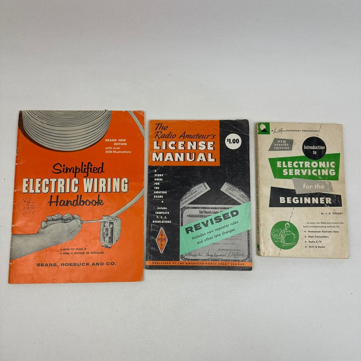 Vintage Electronics Radio Handbooks Lot of 3 Electric Wiring Beginners Manual