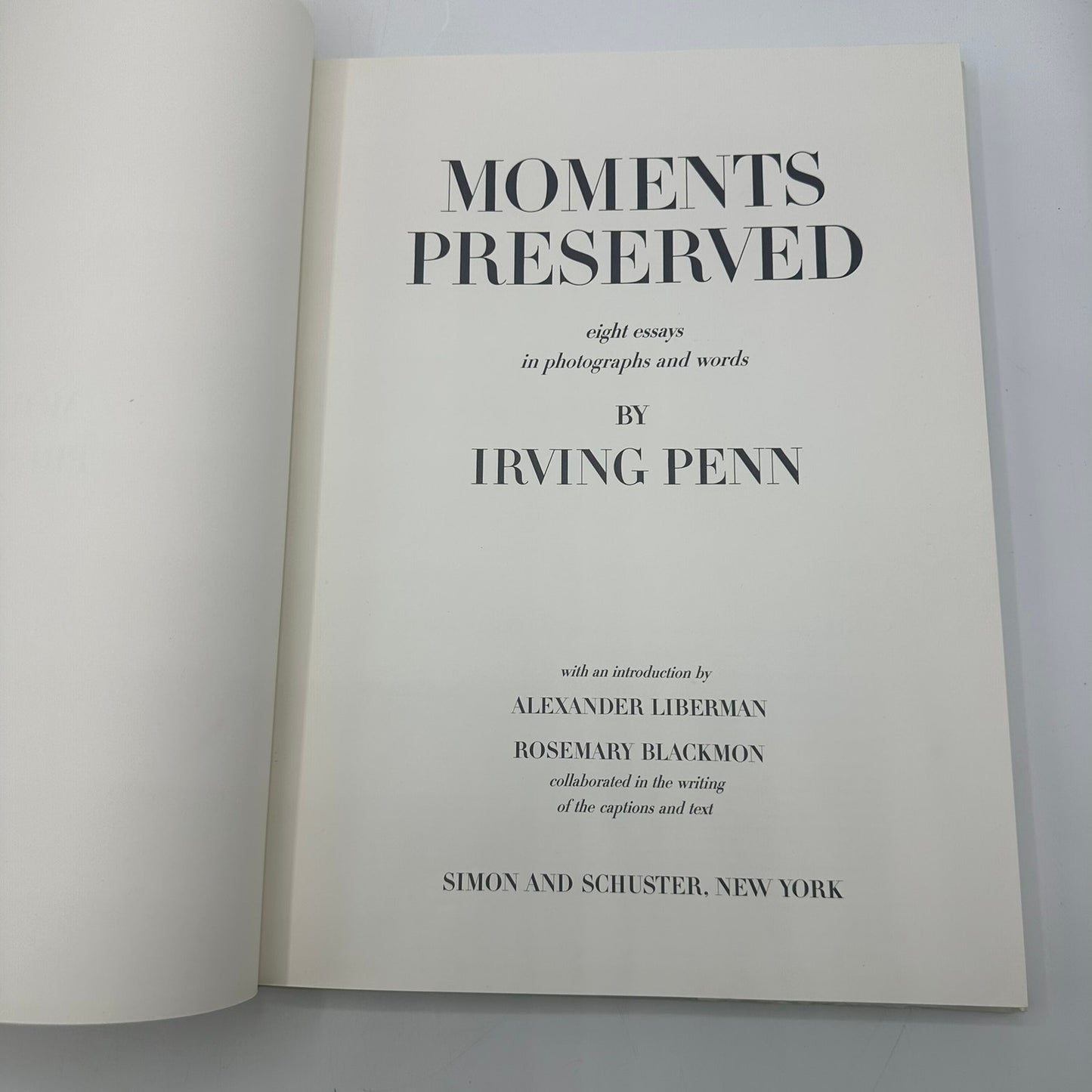 Moments Preserved Eight Essay in Photographs and Words Irving Penn Slipcase 1960