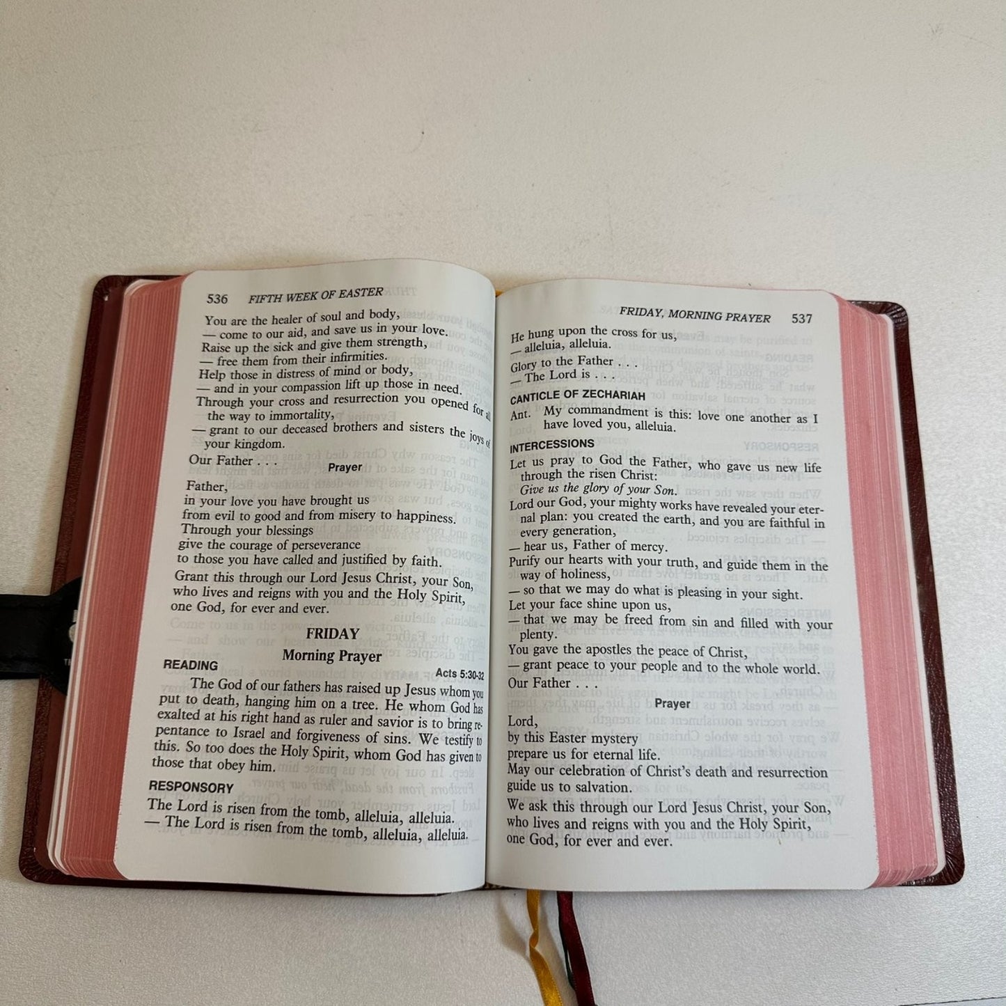 Christian Prayer Liturgy of the Hours 1985 Large Type Catholic Book Publishing