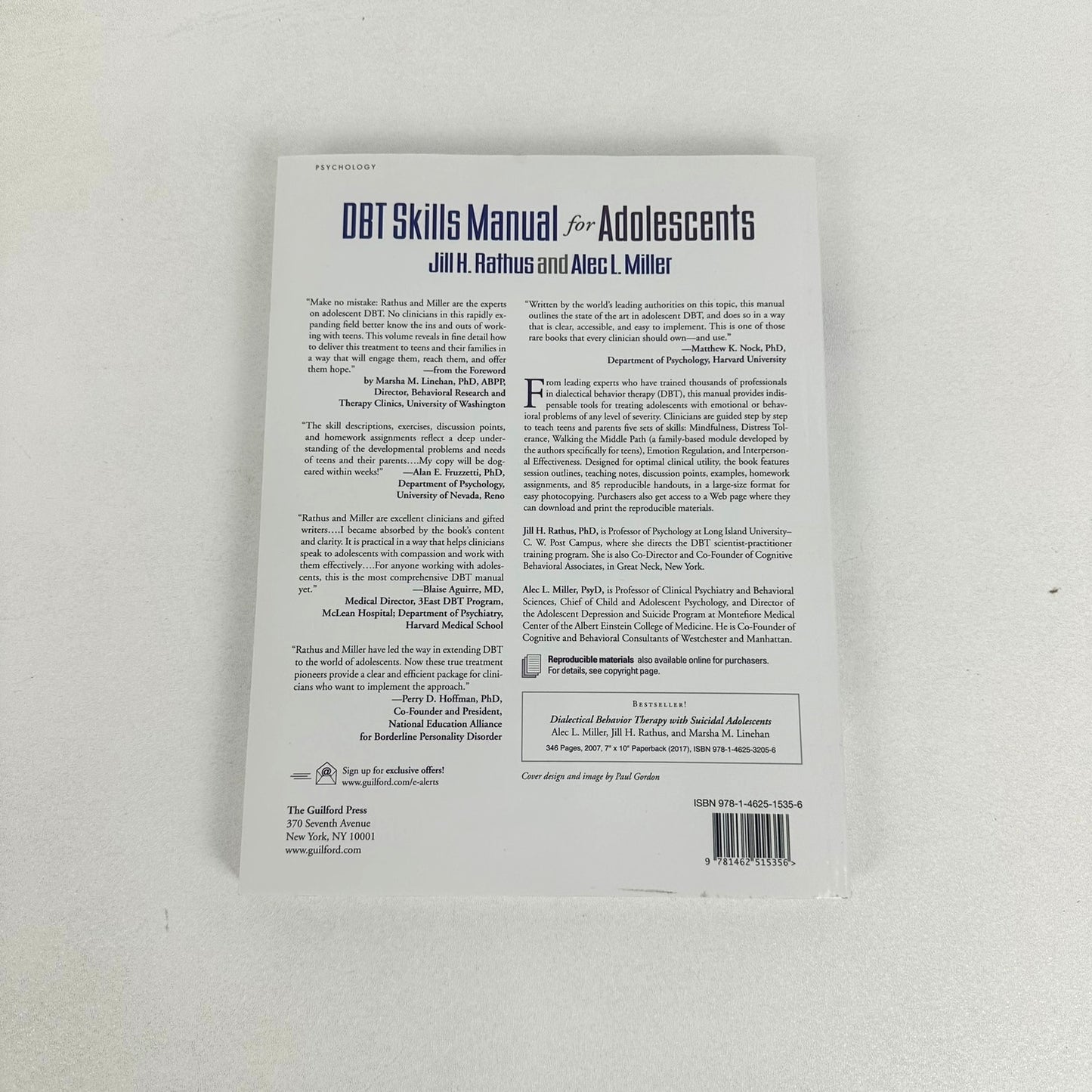 DBT Skills Manual for Adolescents Jill H Rathus Alec L Miller Behavior Therapy