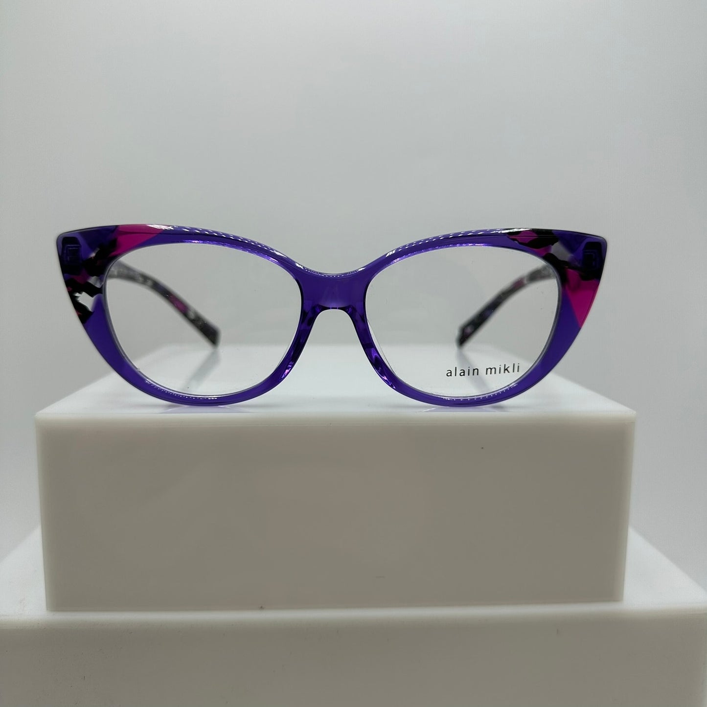 Alain Mikli Coralli A03142 004 Violet Transparent Cyclamen Cat Eye 52-15-145