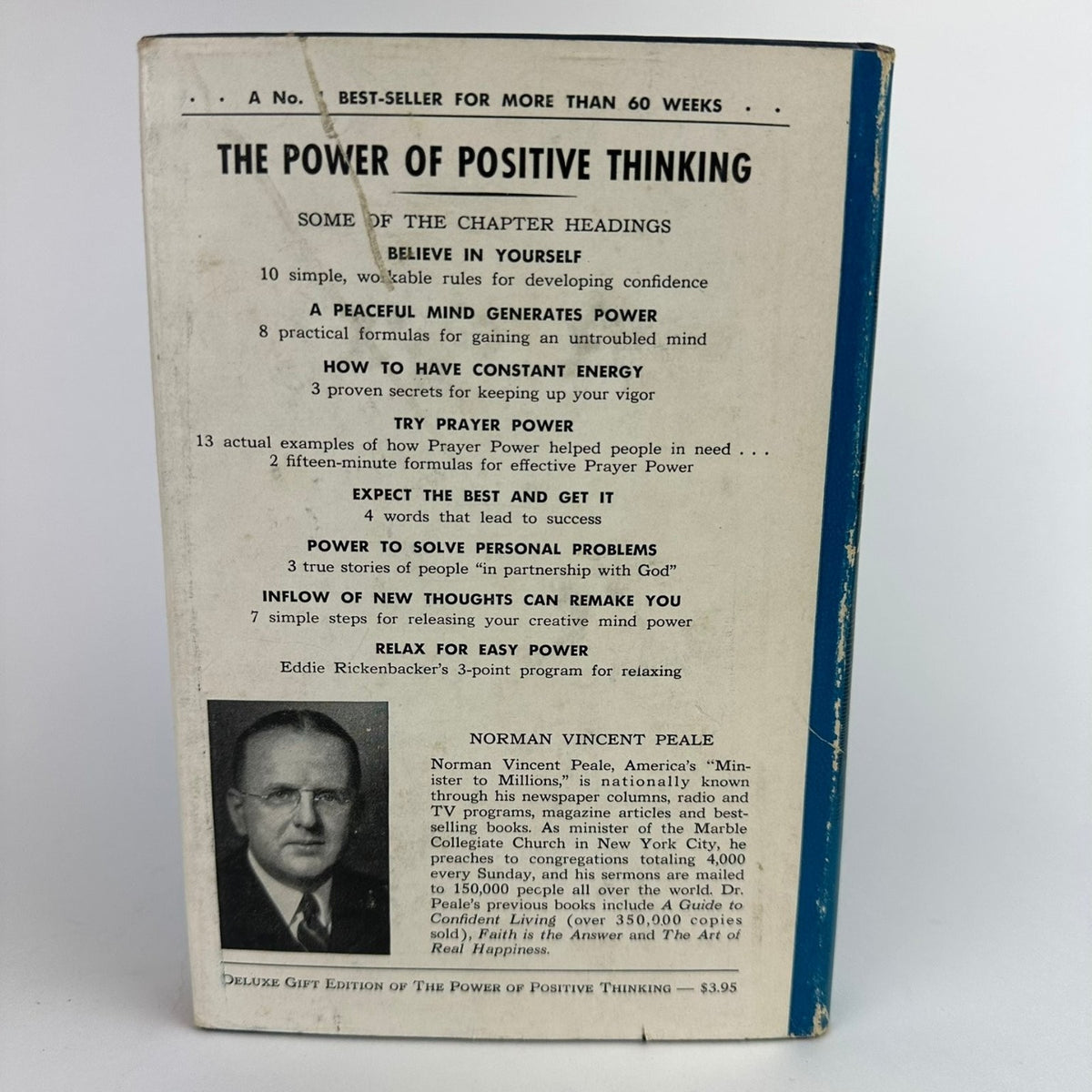 The Power of Positive Thinking Norman Vincent Peale 1952 Deluxe Gift Edition