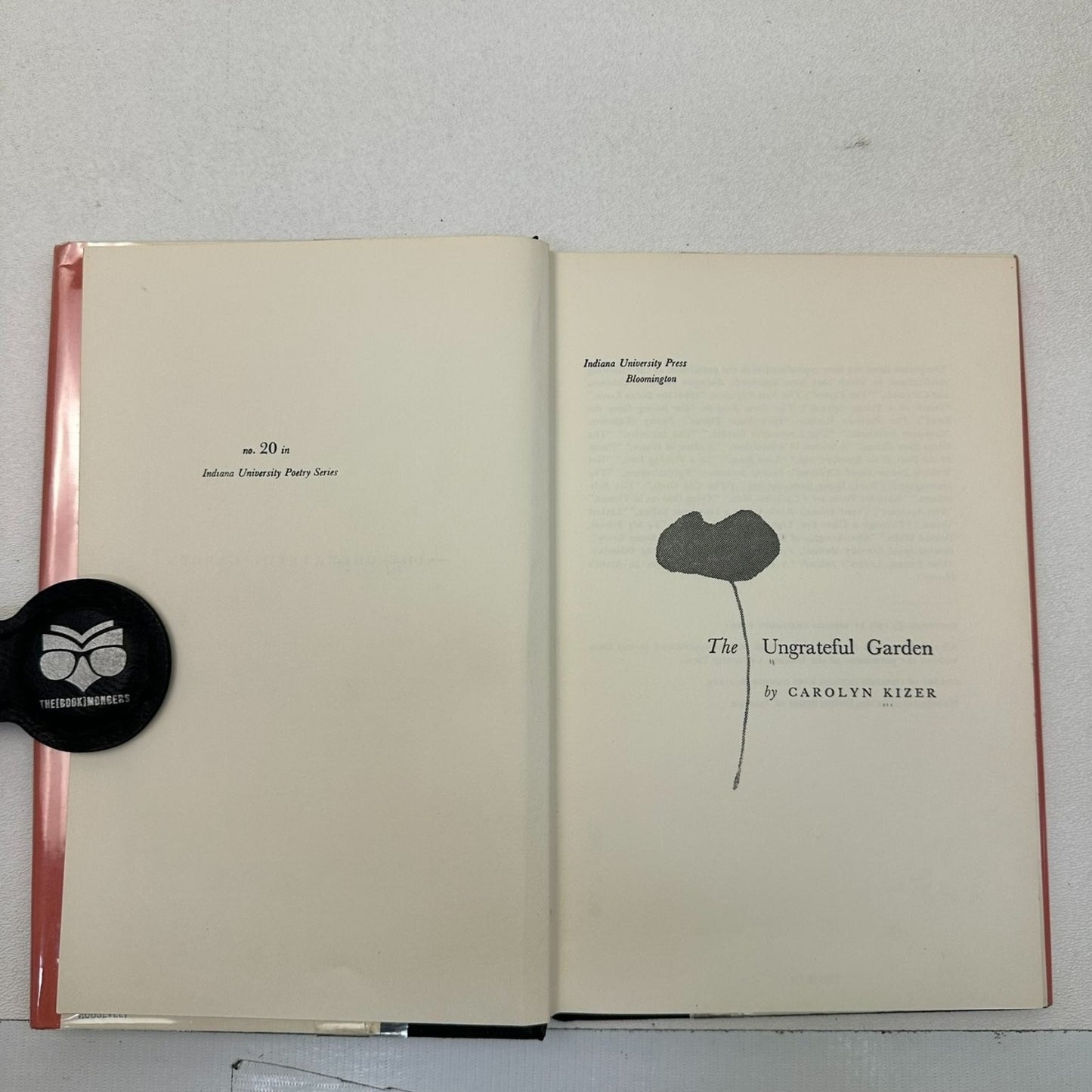 The Ungrateful Garden Carolyn Kizer 1961 First Edition Poetry Indiana University