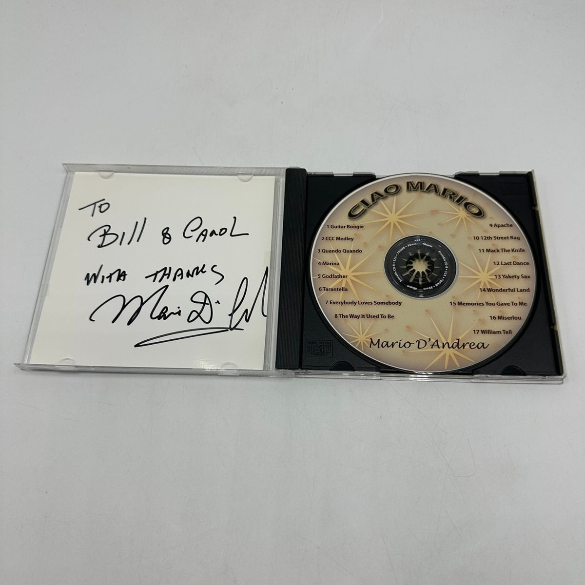 Mario D'Andrea – Ciao Mario CD 2000 Autographed Italian Instrumental Guitar