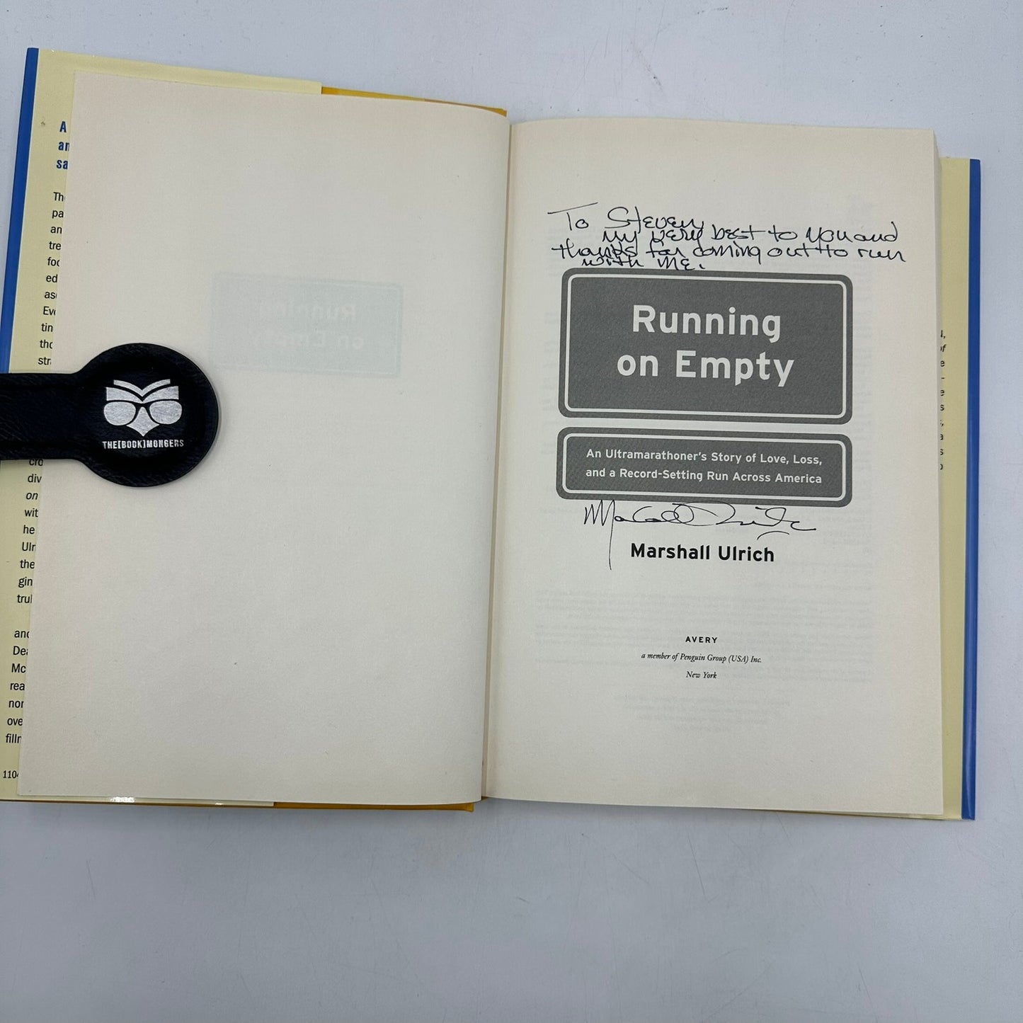 Running on Empty An Ultramarathoners Story Marshall Ulrich SIGNED First Edition