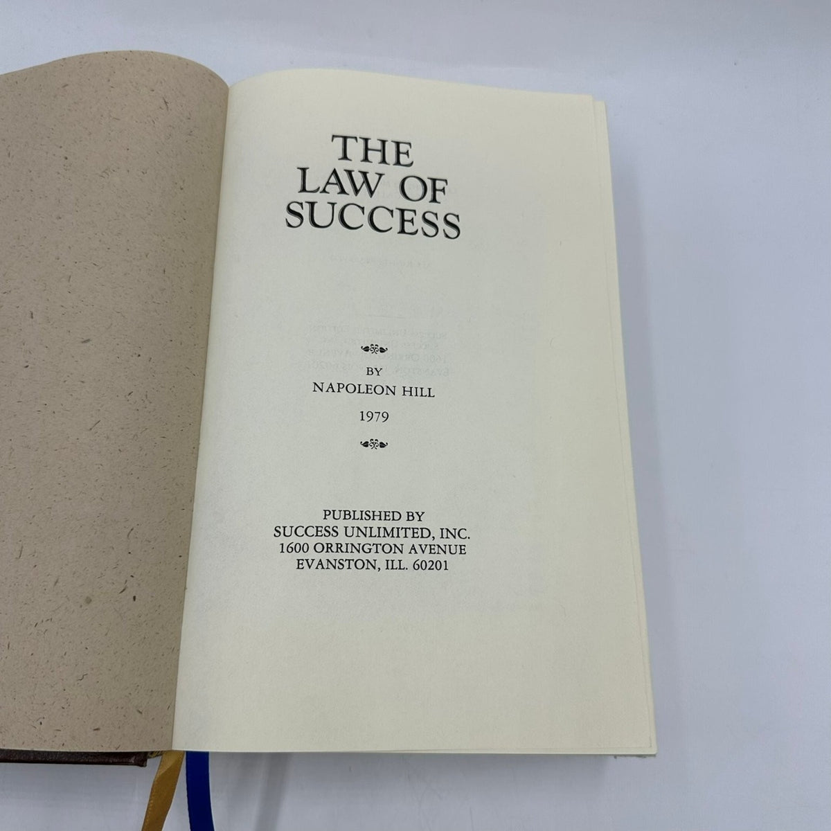 Law of Success Napoleon Hill 1979 Fourth Edition Self-Help Success Unlimited