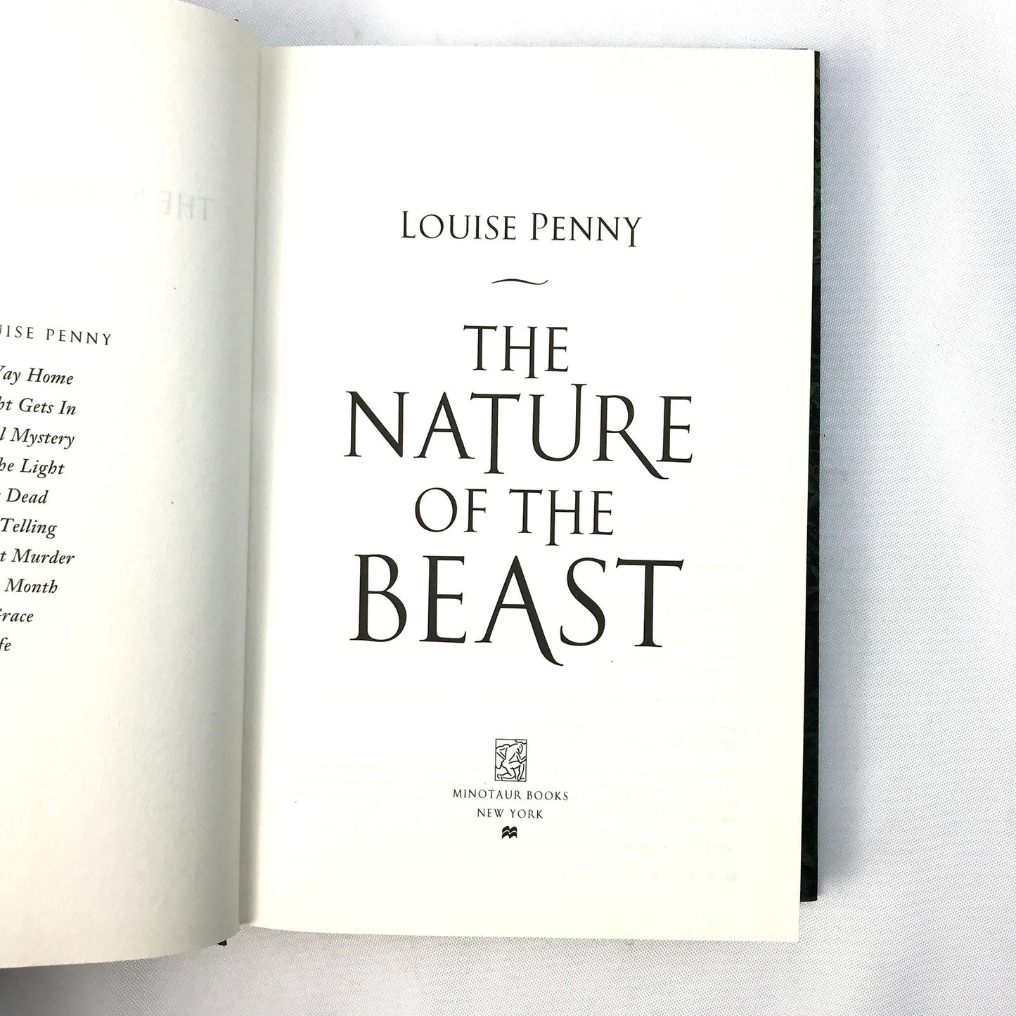 The Nature of the Beast Chief Inspector Armand Gamache Louise Penny SIGNED Novel