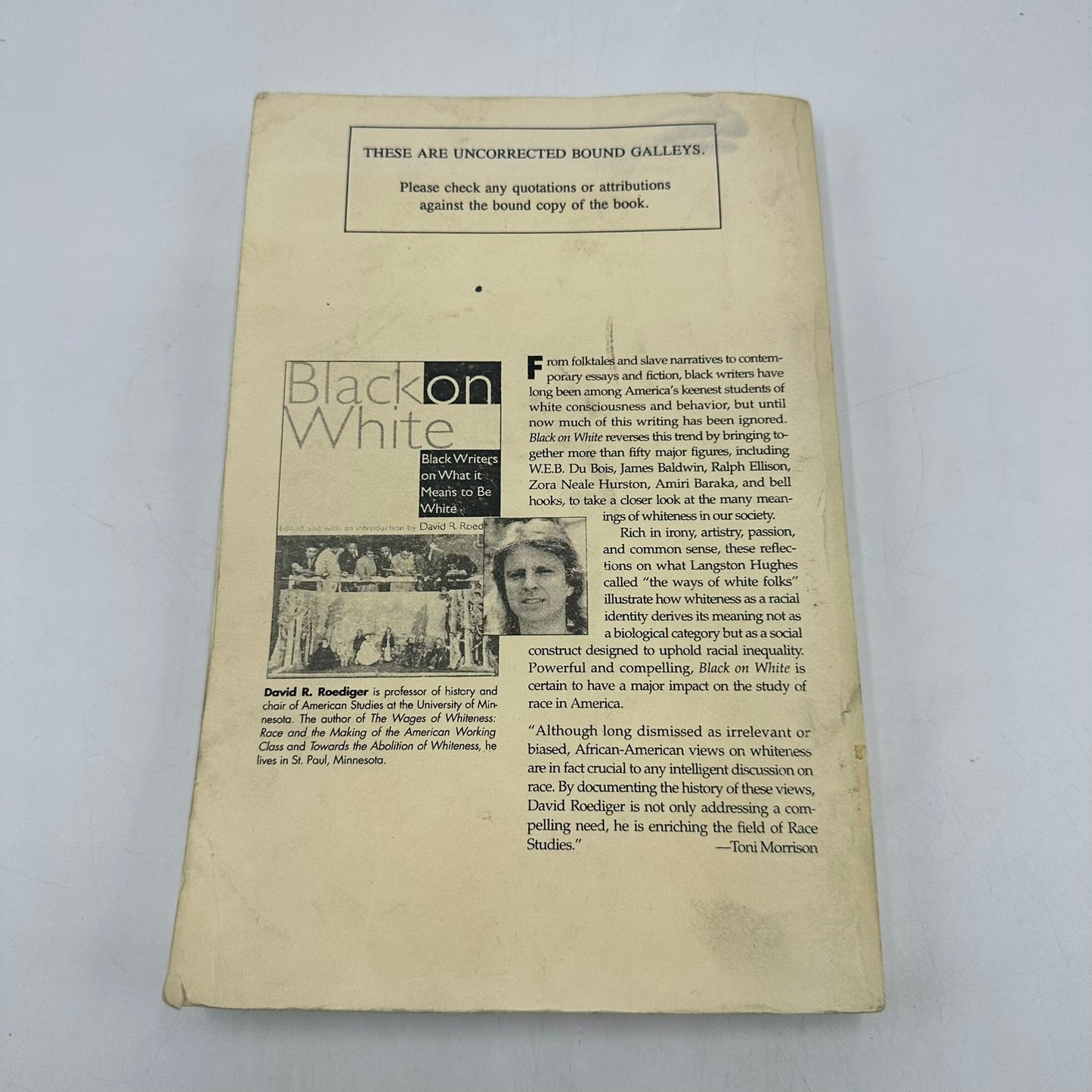 Black on White Black Writers on What It Means to Be White by David R Roediger