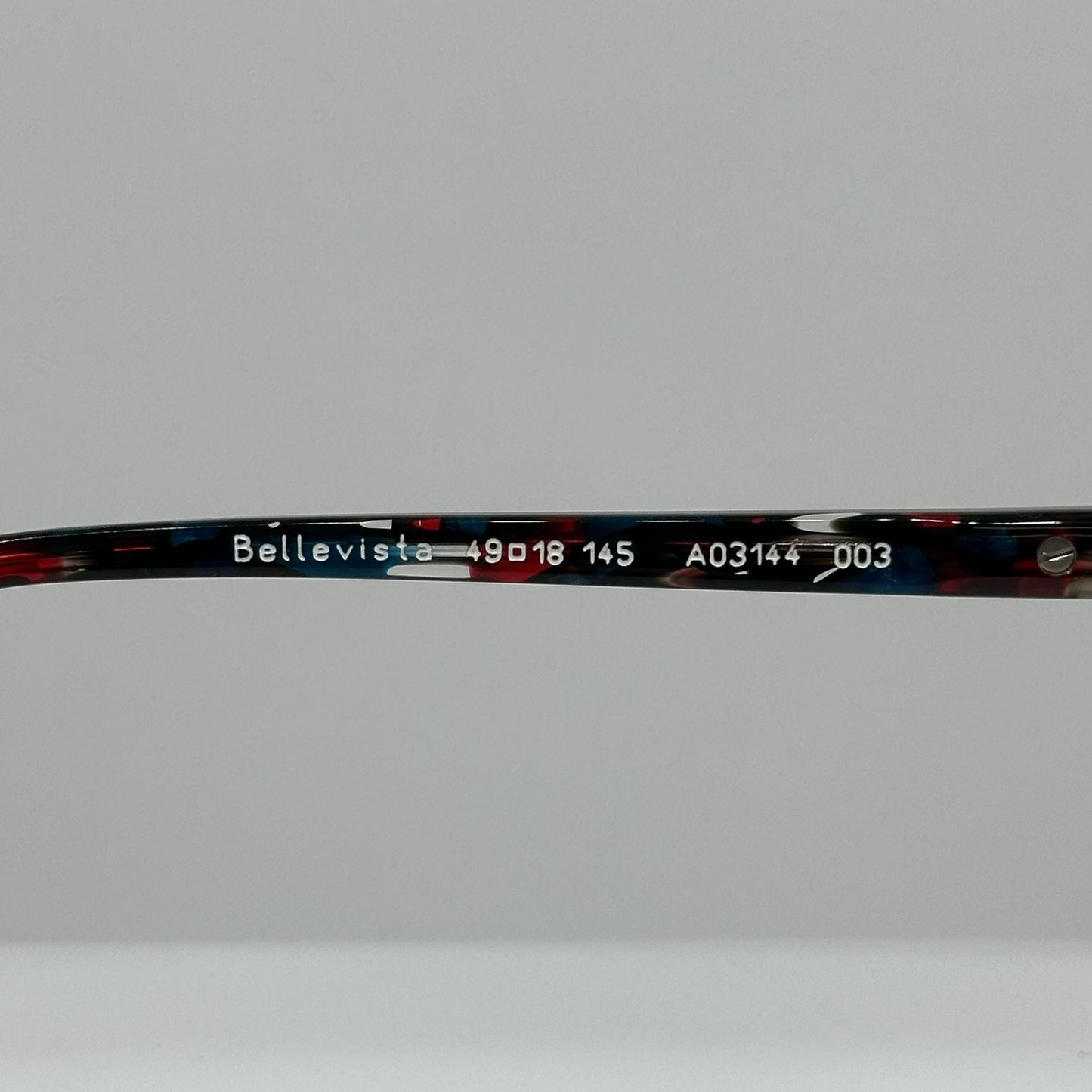 Alain Mikli Bellevista A03144 003 Mosaic Red Blue Black Oval Frame 49-18-145