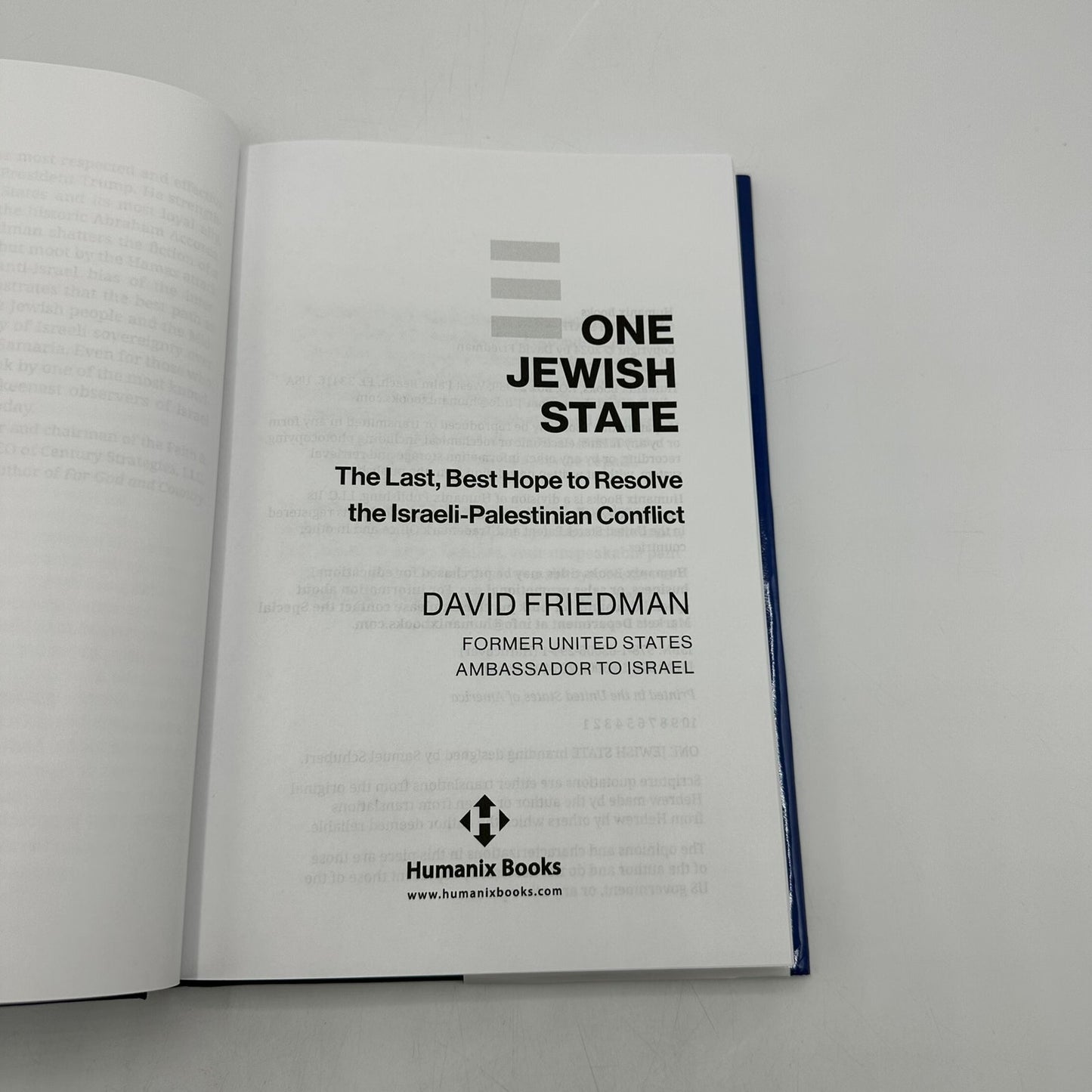 One Jewish State David Friedman Israel Palestine Middle East Political Science