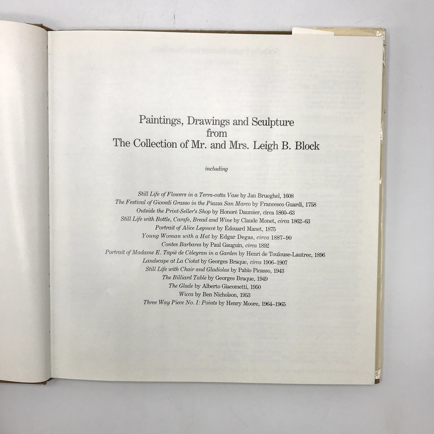 Sotheby's Paintings, Drawings & Sculpture Collection of Mr. and Mrs. Leigh HC