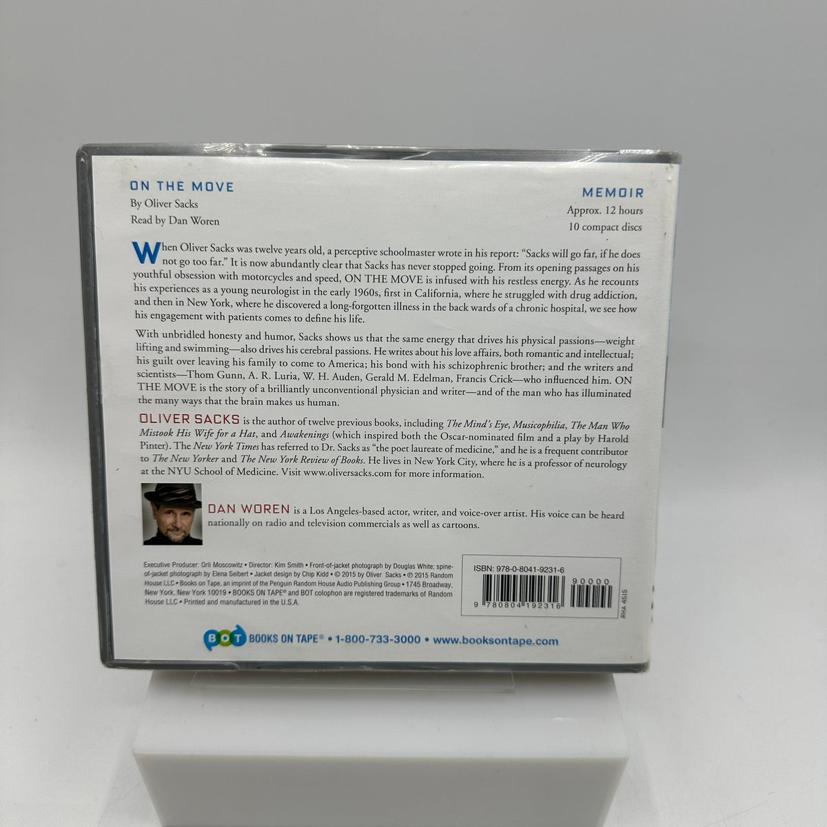 On the Move A Life Oliver Sacks Unabridged Audiobook CD Set Autobiography