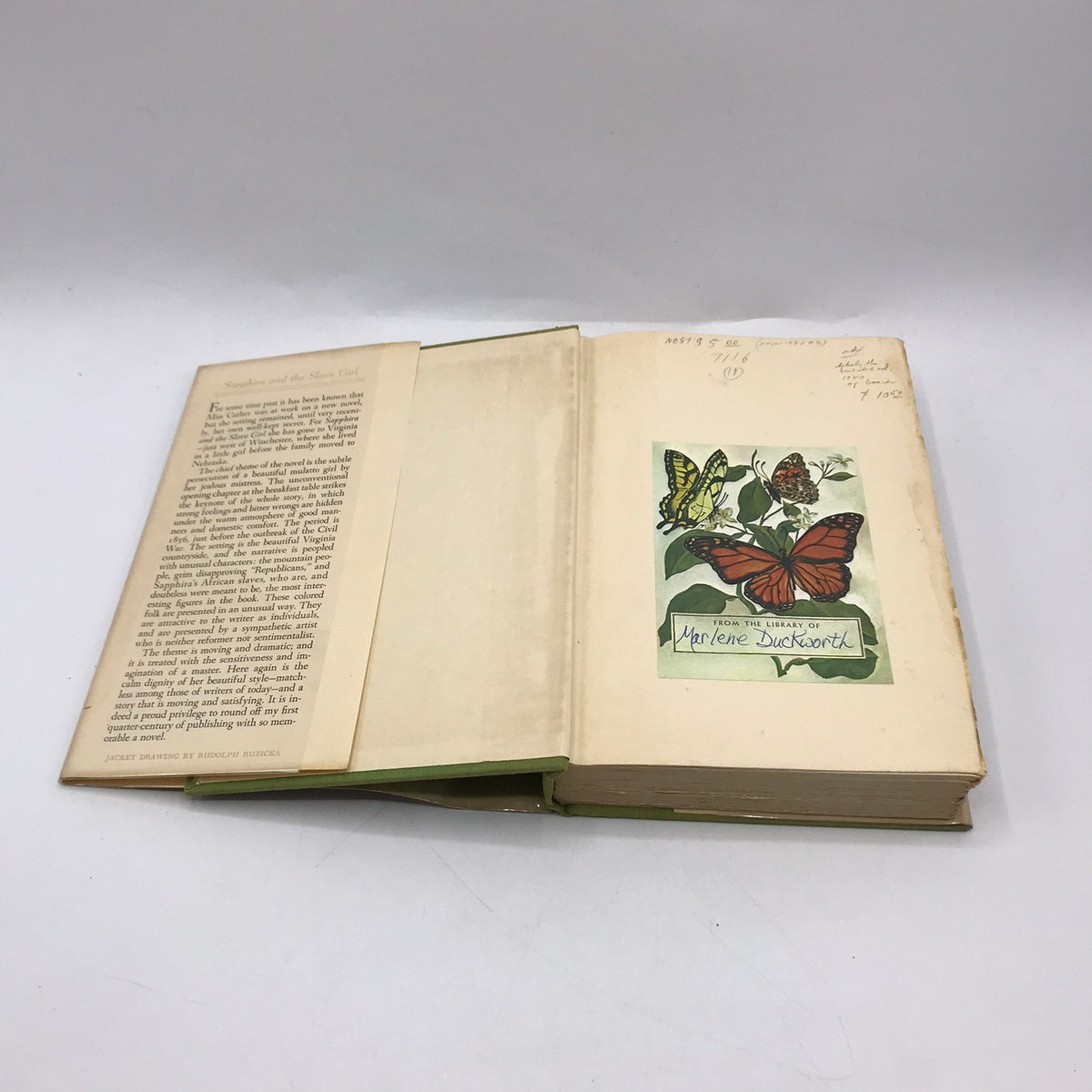 Sapphira and the Slave Girl Willa Cather 19th Century Classic Historical Novel