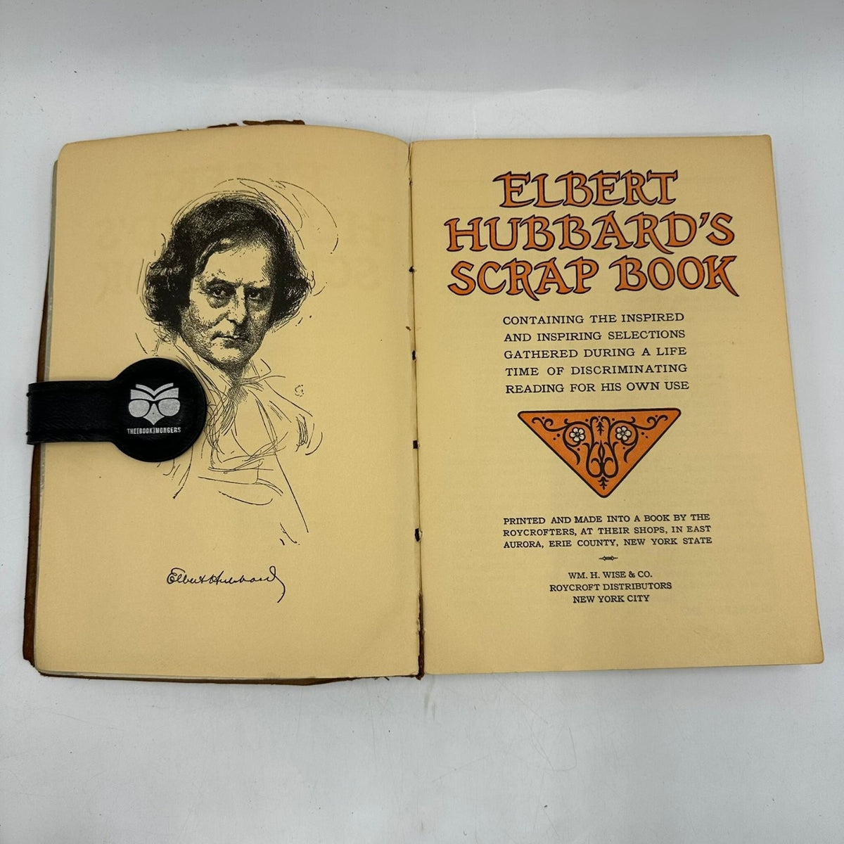 Elbert Hubbard's Scrap Book 1923 Roycrofters Wm H Wise Leather Vintage