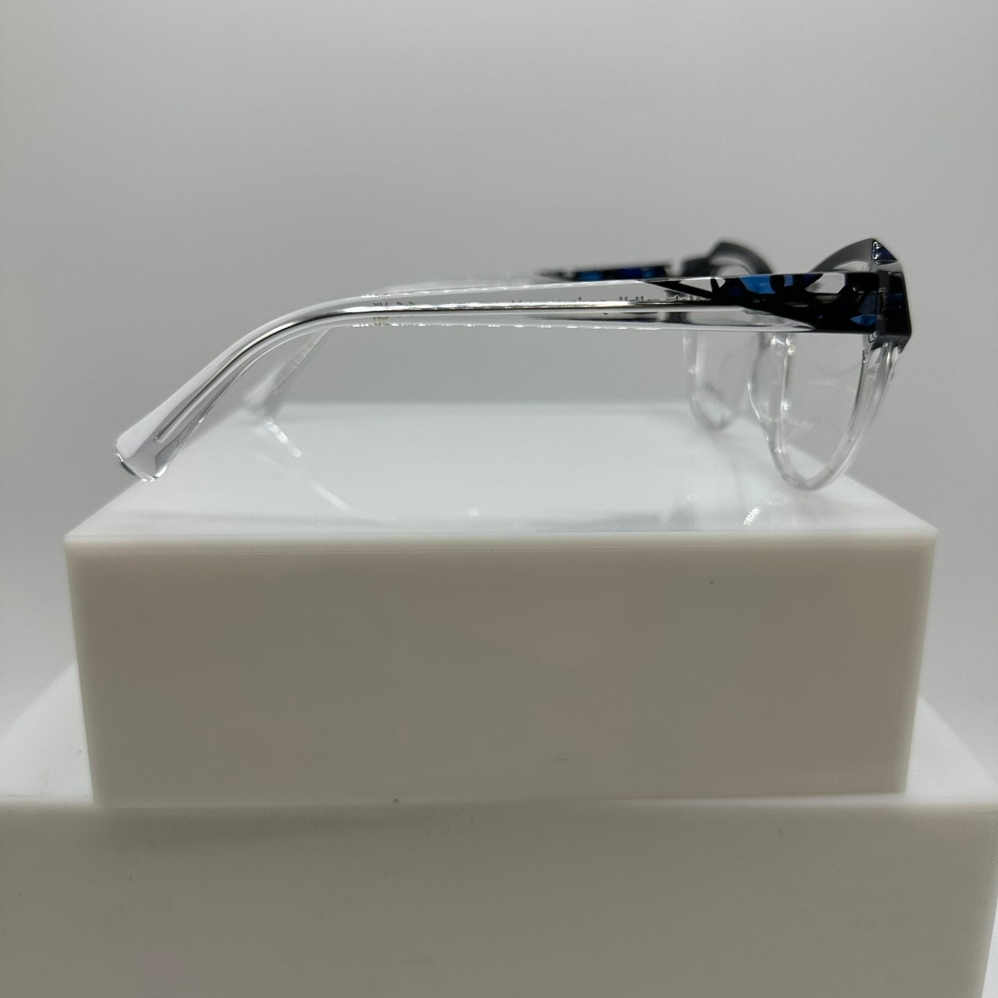 Alain Mikli A03153 003 Crystal Black Mosaic Blue Womens Cat Eye Frames 53-16-140