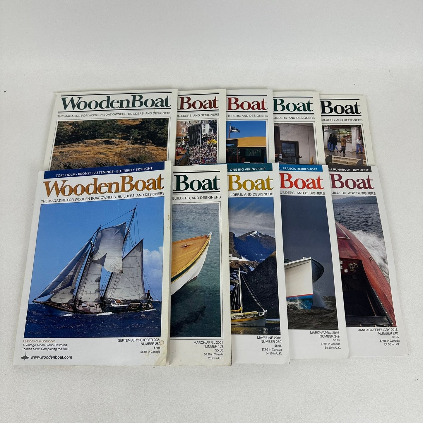 Wooden Boat Magazine Lot of 10 Issues Sailing Shipbuilding Nautical Maritime