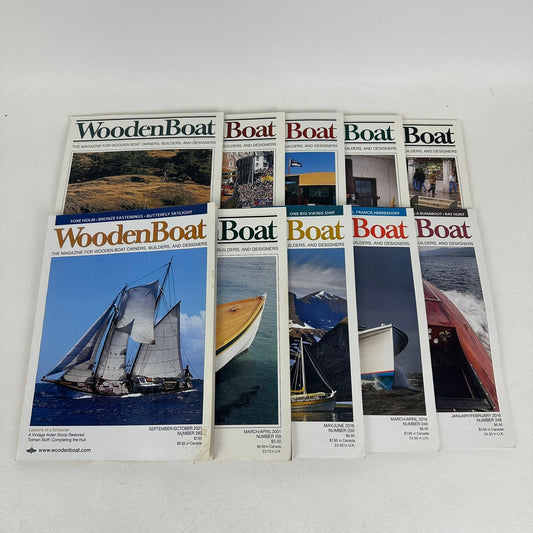 Wooden Boat Magazine Lot of 10 Issues Sailing Shipbuilding Nautical Maritime